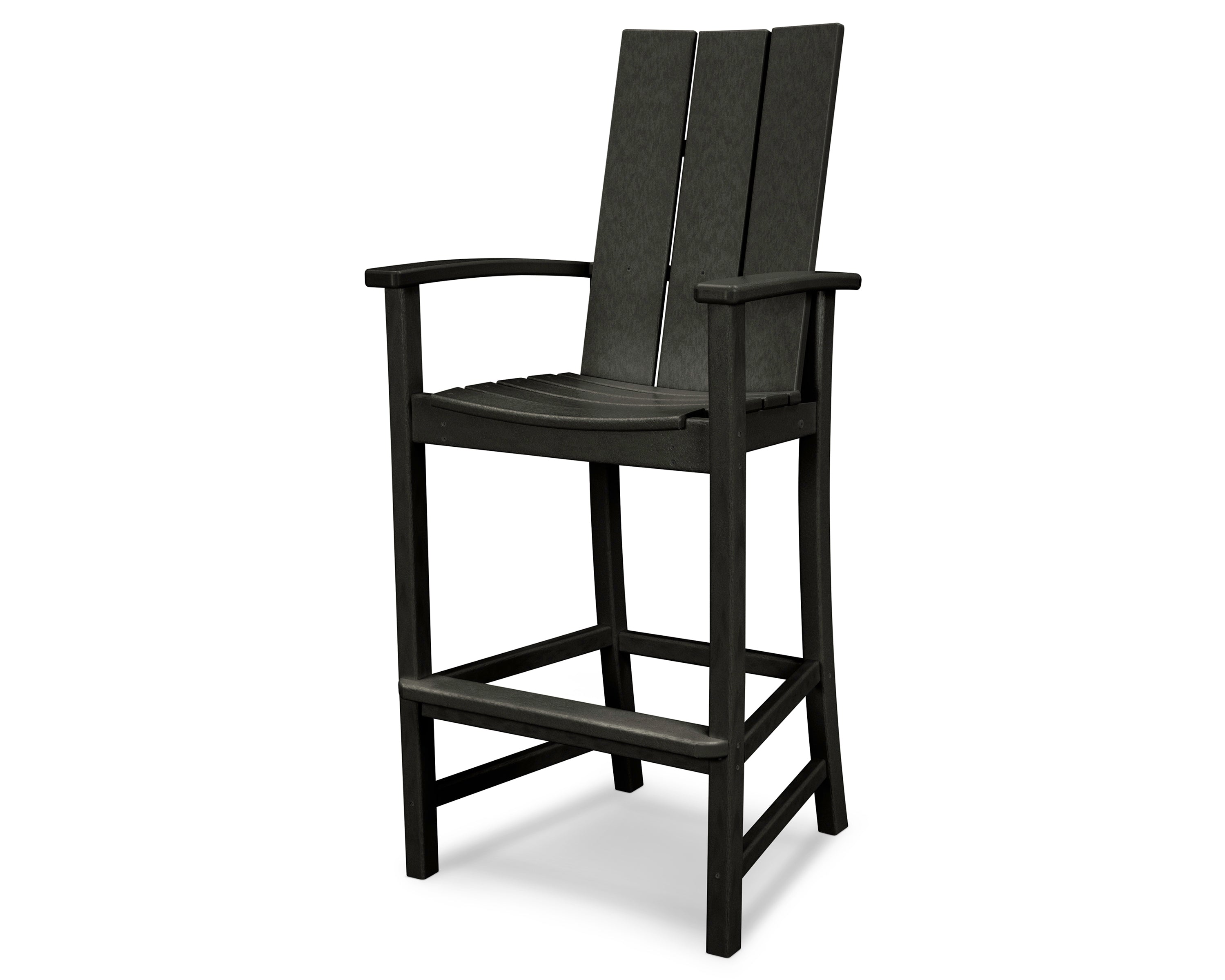 POLYWOOD® Modern Adirondack Bar Chair in Black