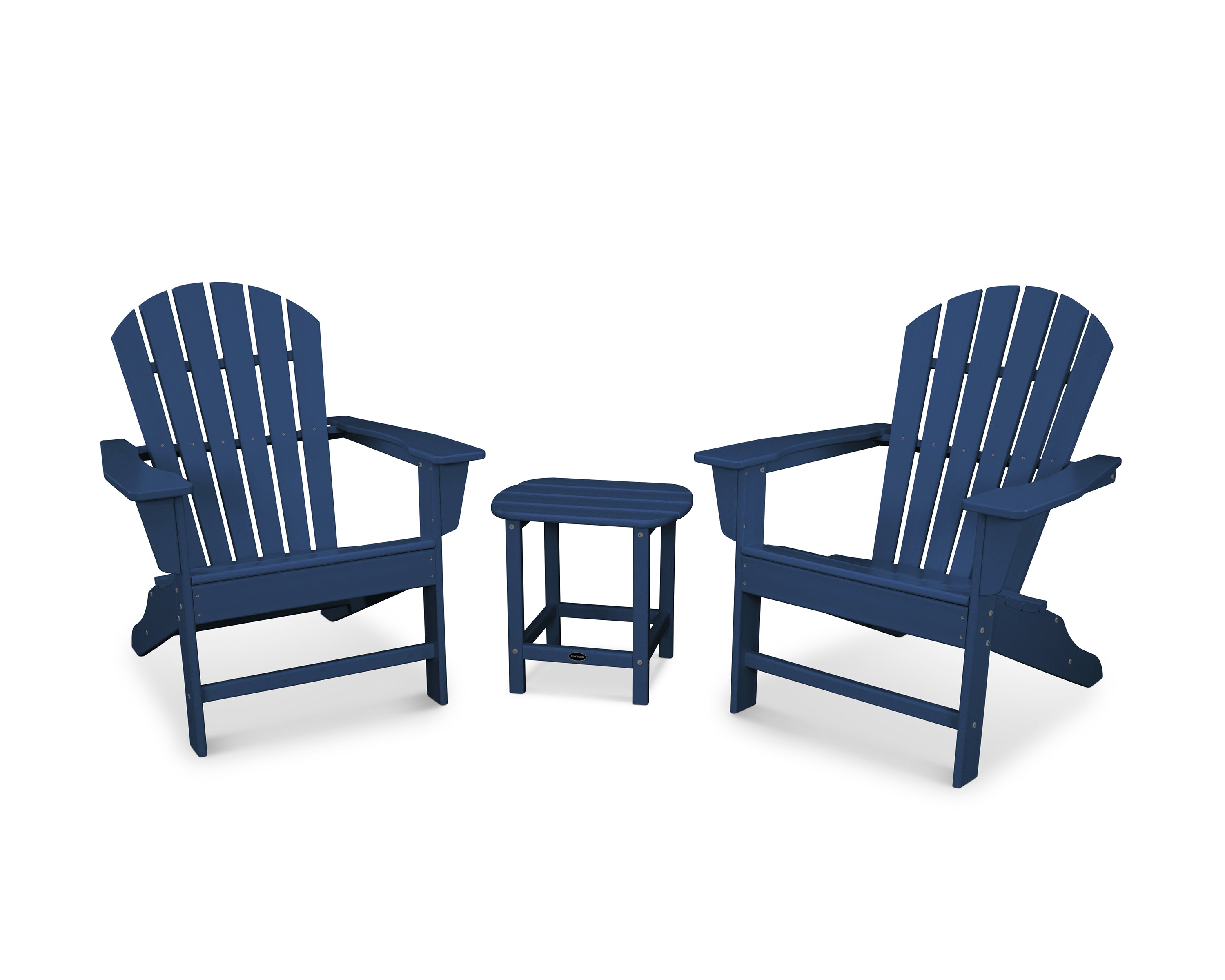 POLYWOOD® South Beach Adirondack 3-Piece Set in Navy