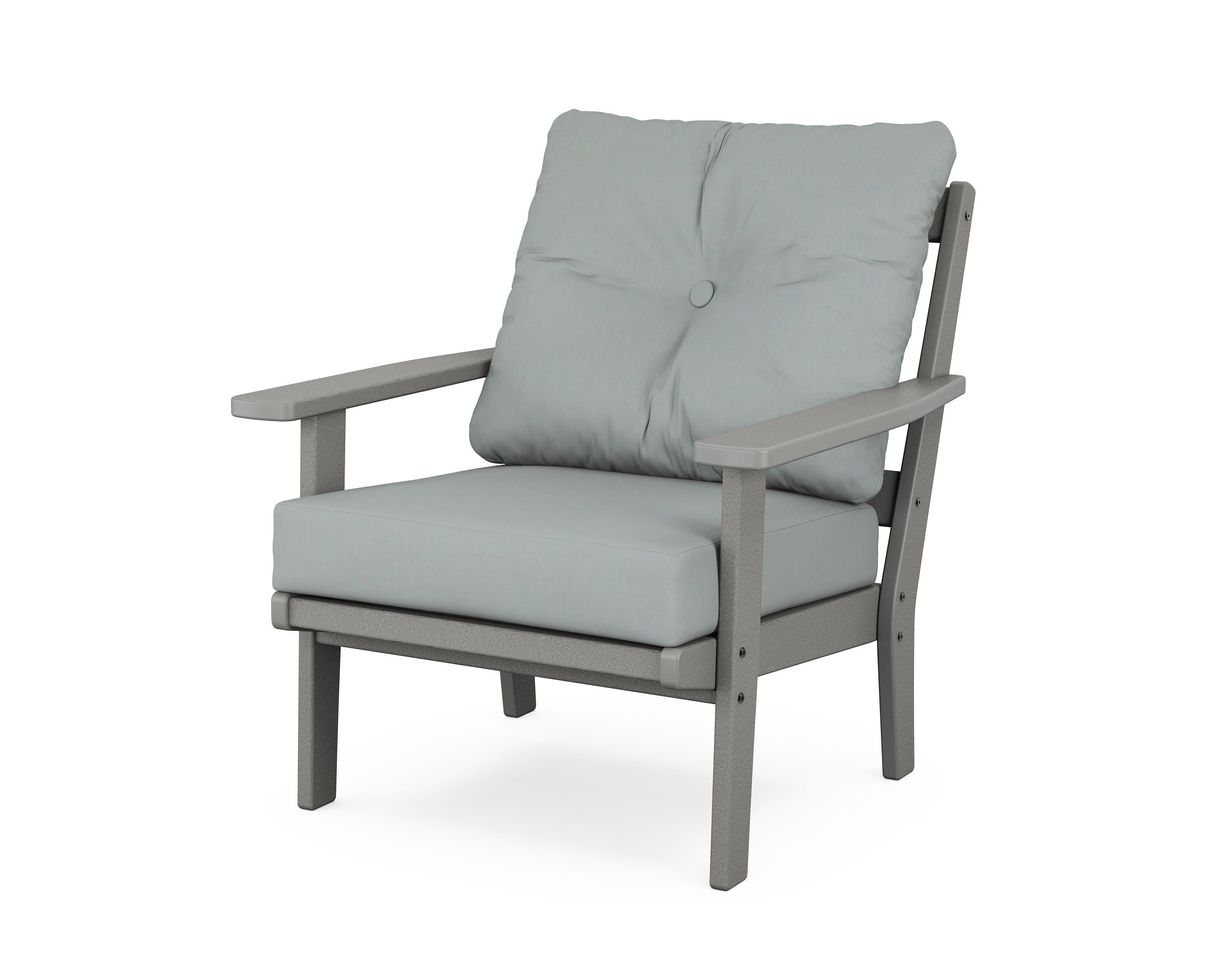 POLYWOOD® Oxford Deep Seating Chair in Slate Grey / Spa