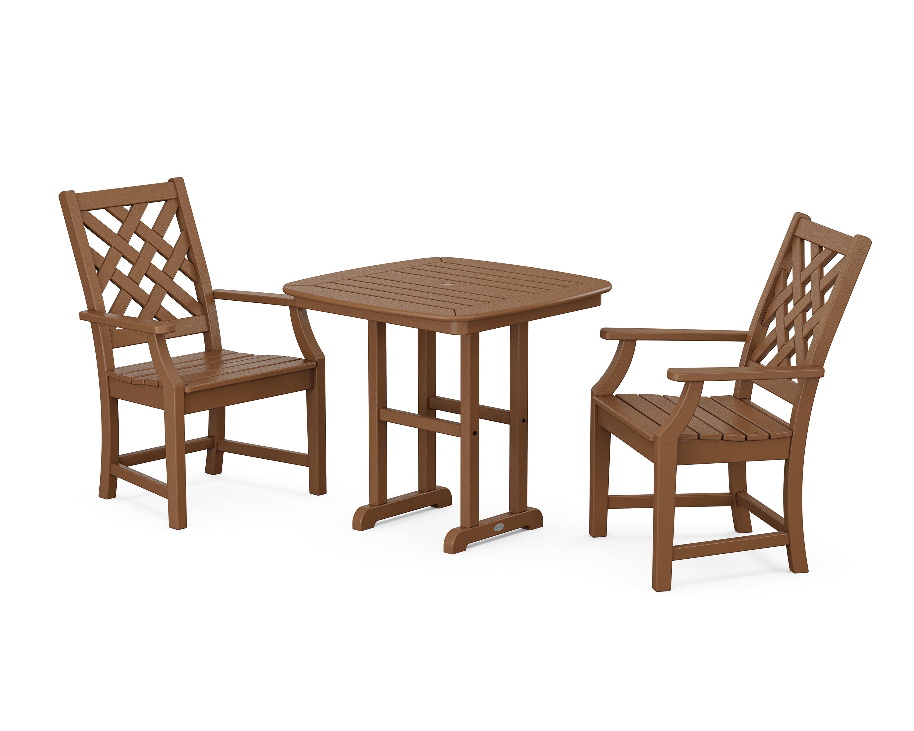 Country Living Wovendale 3-Piece Dining Set in Teak
