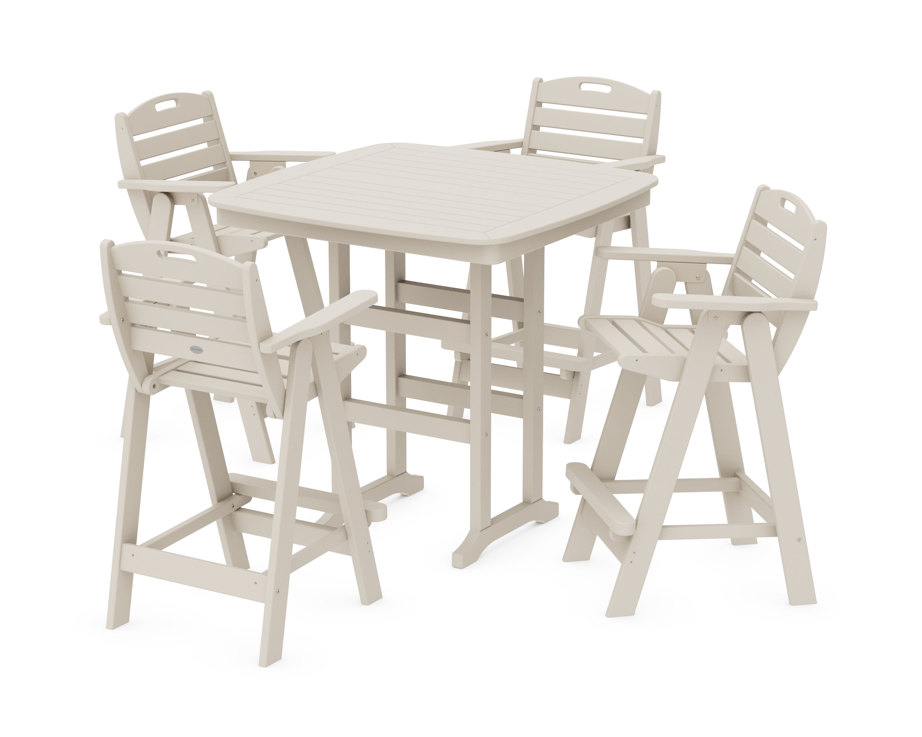 POLYWOOD® Nautical 5-Piece Bar Set in Sand