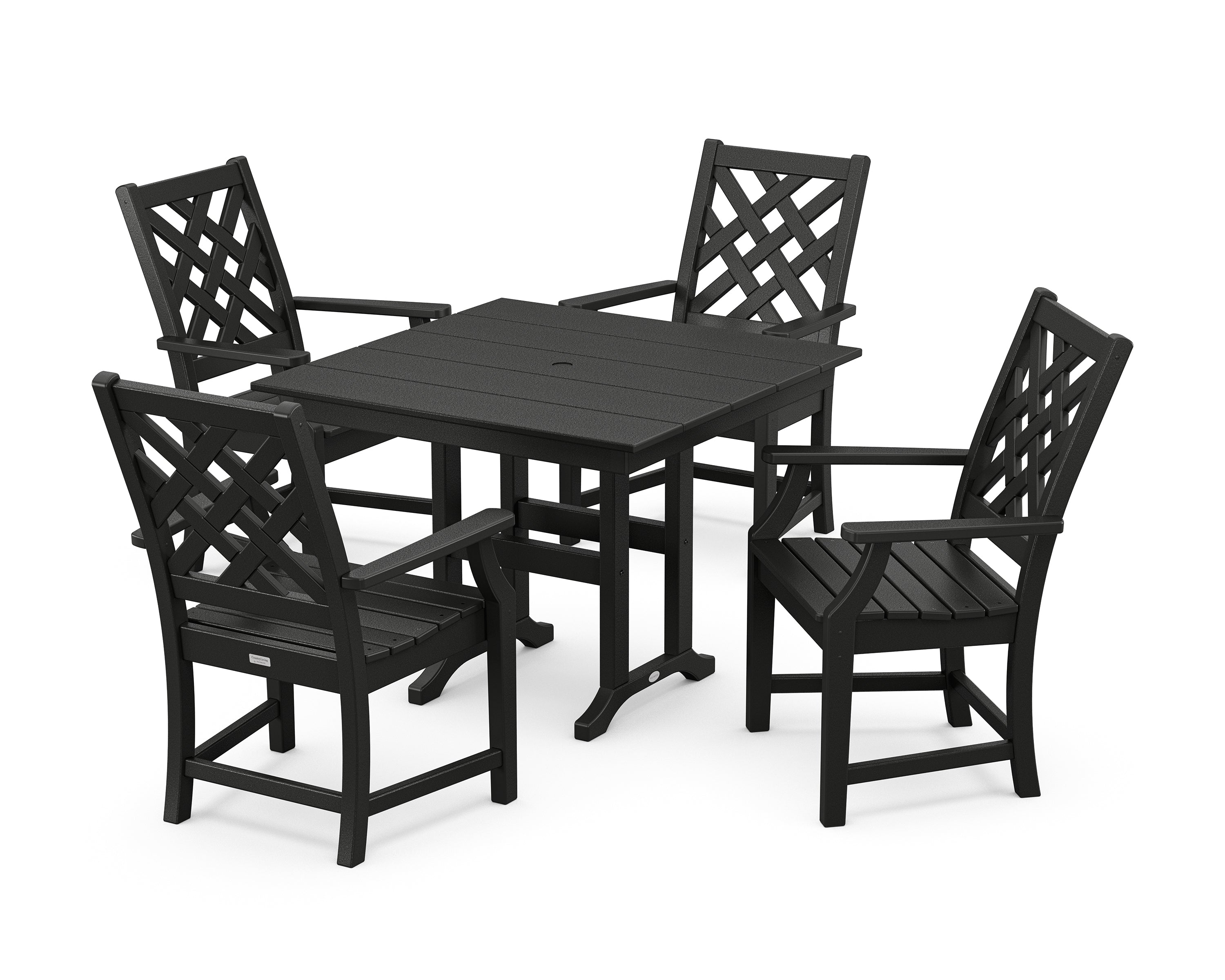 Country Living Wovendale 5-Piece Farmhouse Dining Set in Black
