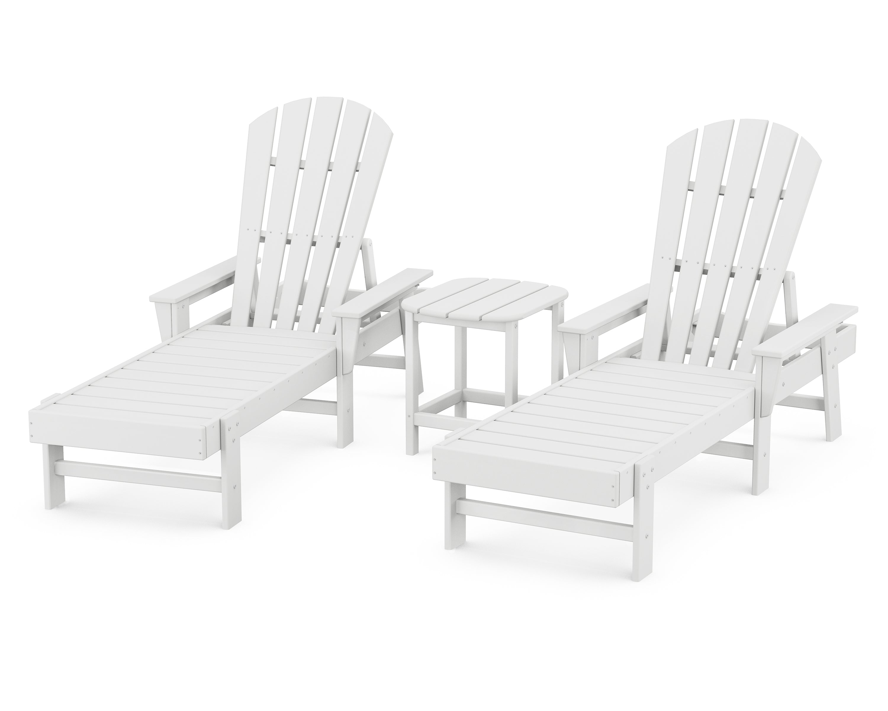 POLYWOOD® South Beach Chaise 3-Piece Set in White