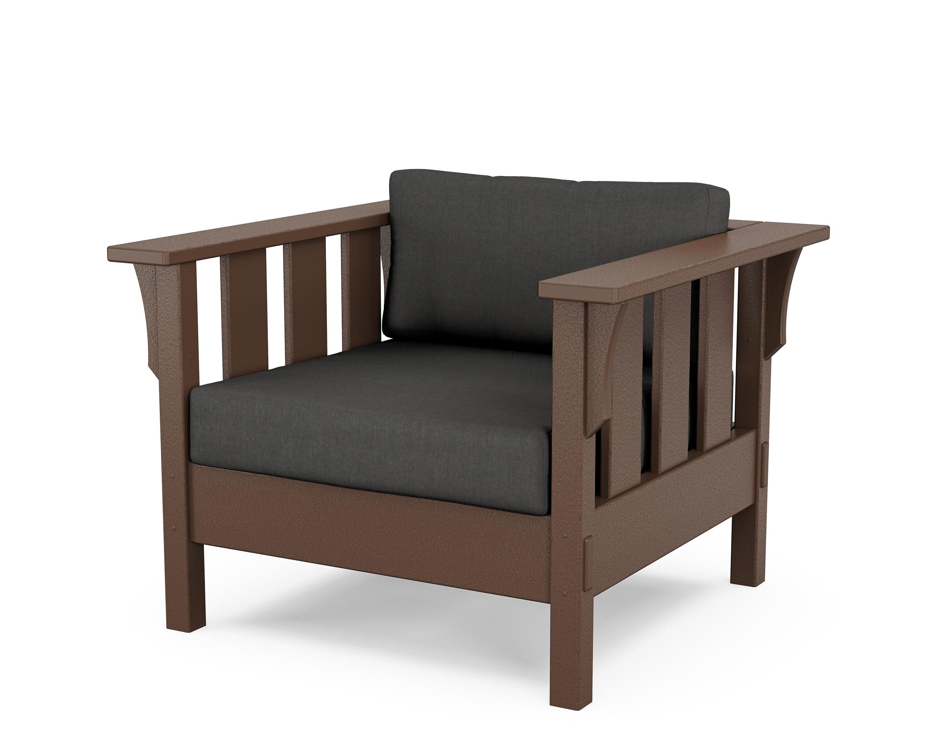 Martha Stewart by POLYWOOD® Acadia Deep Seating Chair in Mahogany / Spectrum Carbon