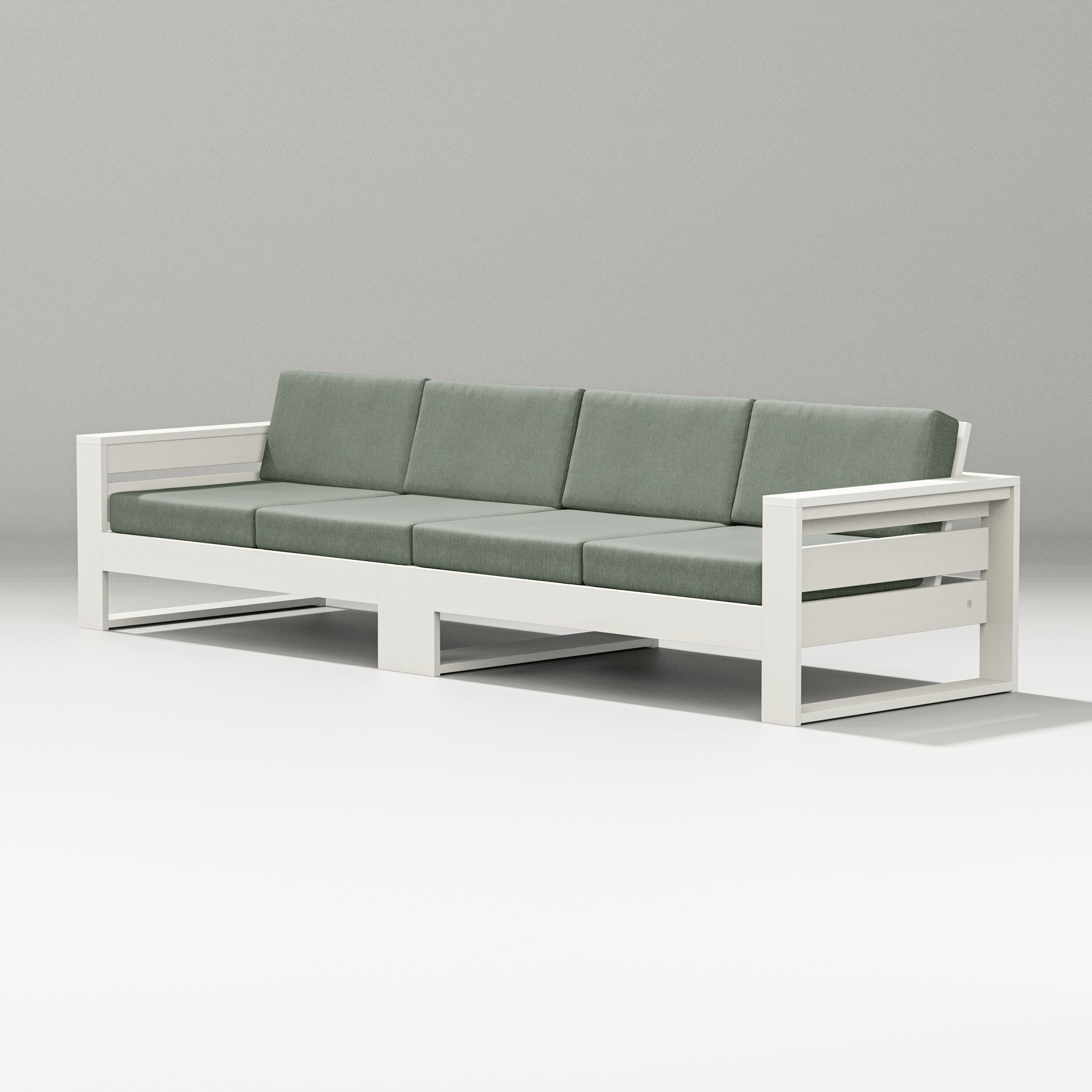 PW Designer Series Latitude Straight Sectional in Vintage White / Cast Sage