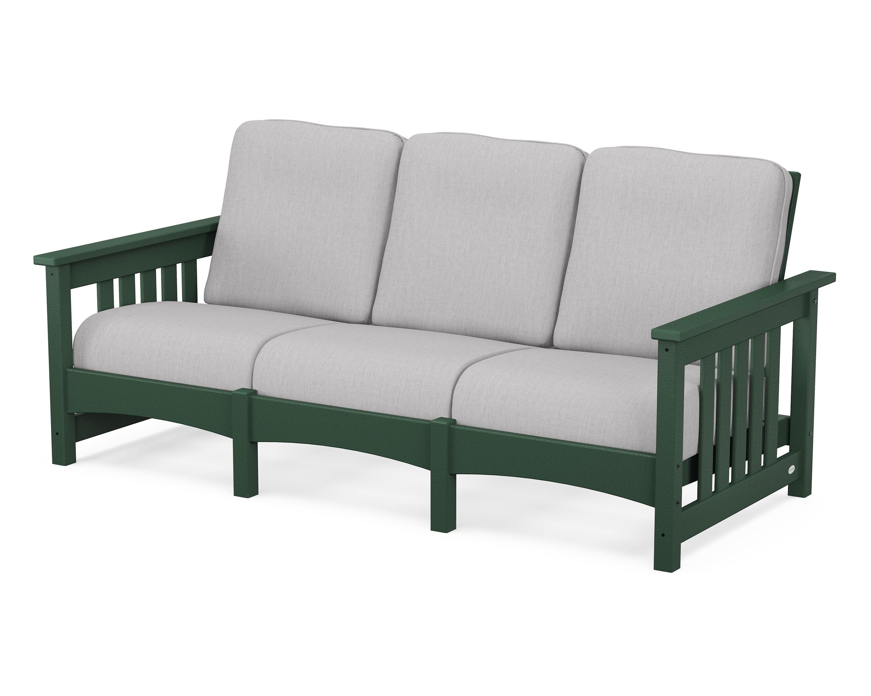 POLYWOOD® Club Mission Sofa in Green / Granite