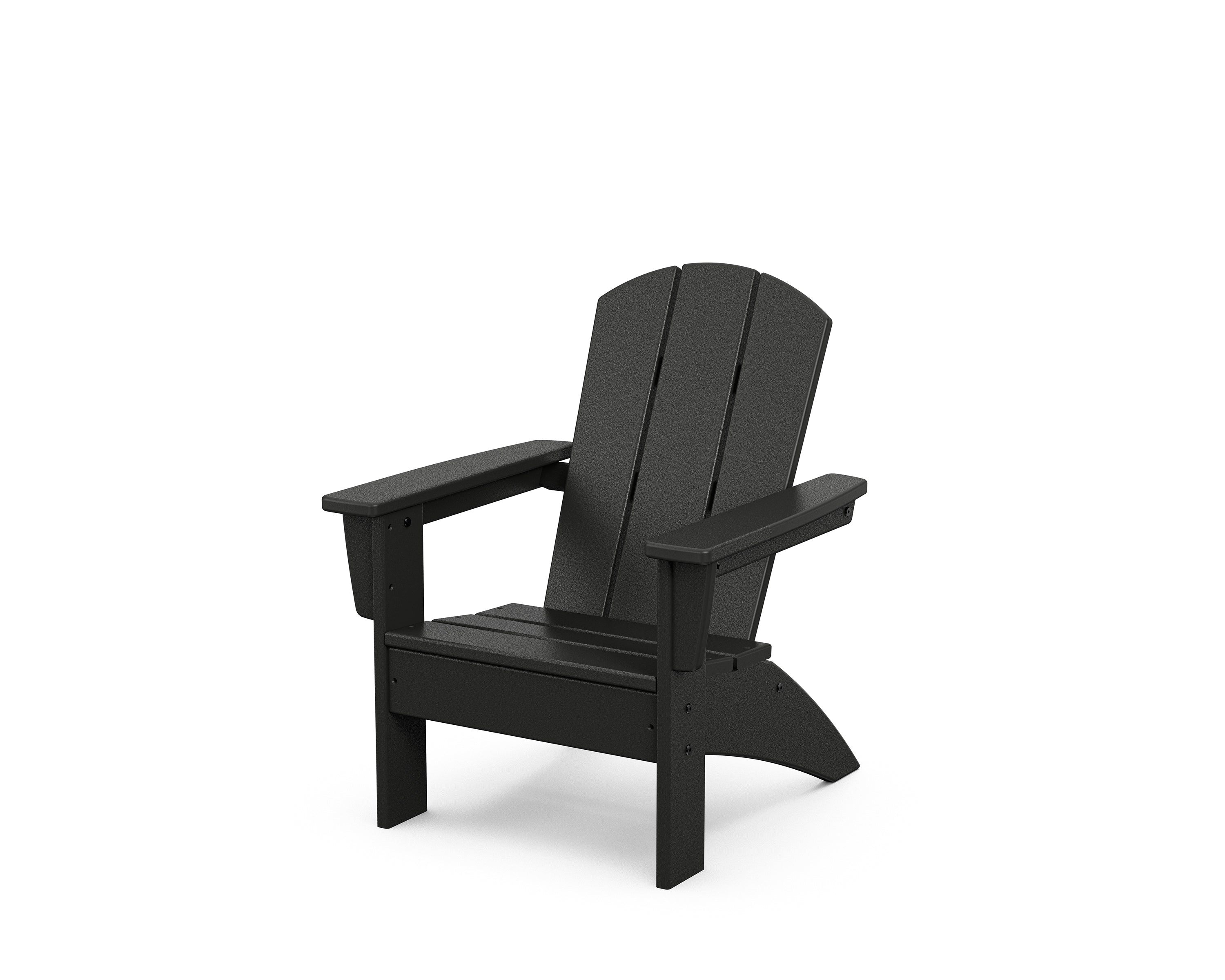 POLYWOOD® Kids Nautical Adirondack Chair in Black