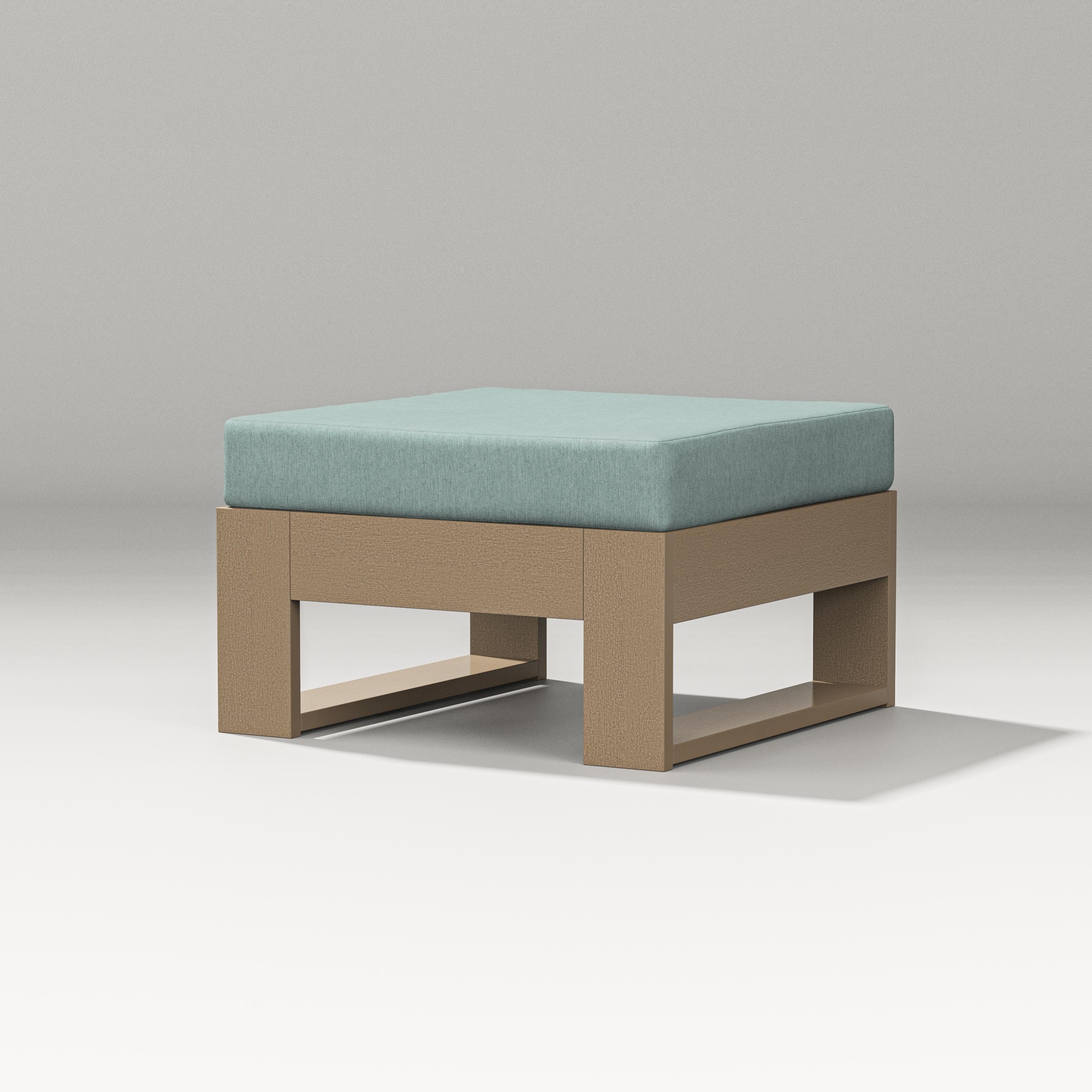 PW Designer Series Latitude Lounge Ottoman in Vintage Sahara / Glacier Spa
