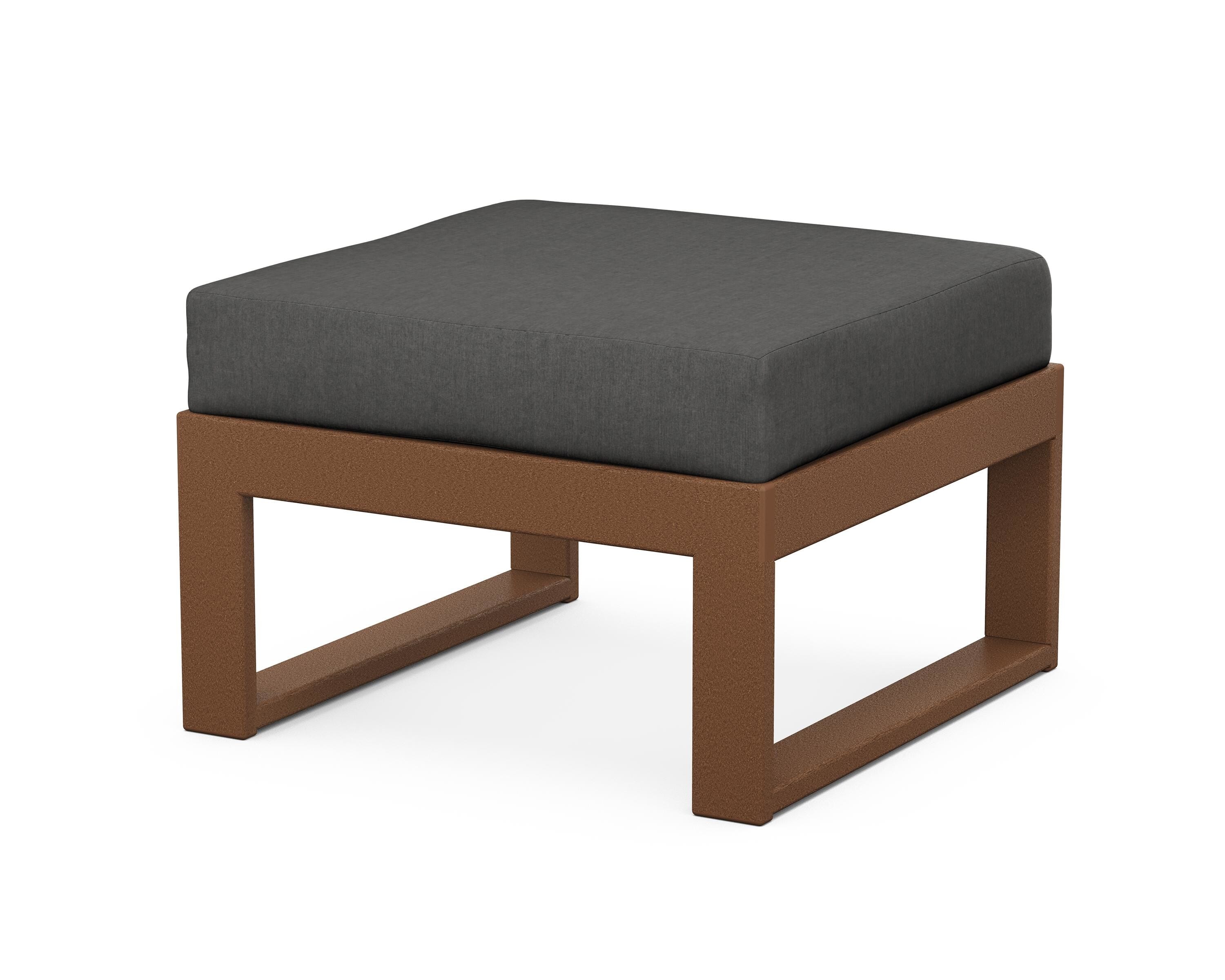 Unbranded Modular Ottoman - Modern in Teak / Spectrum Carbon