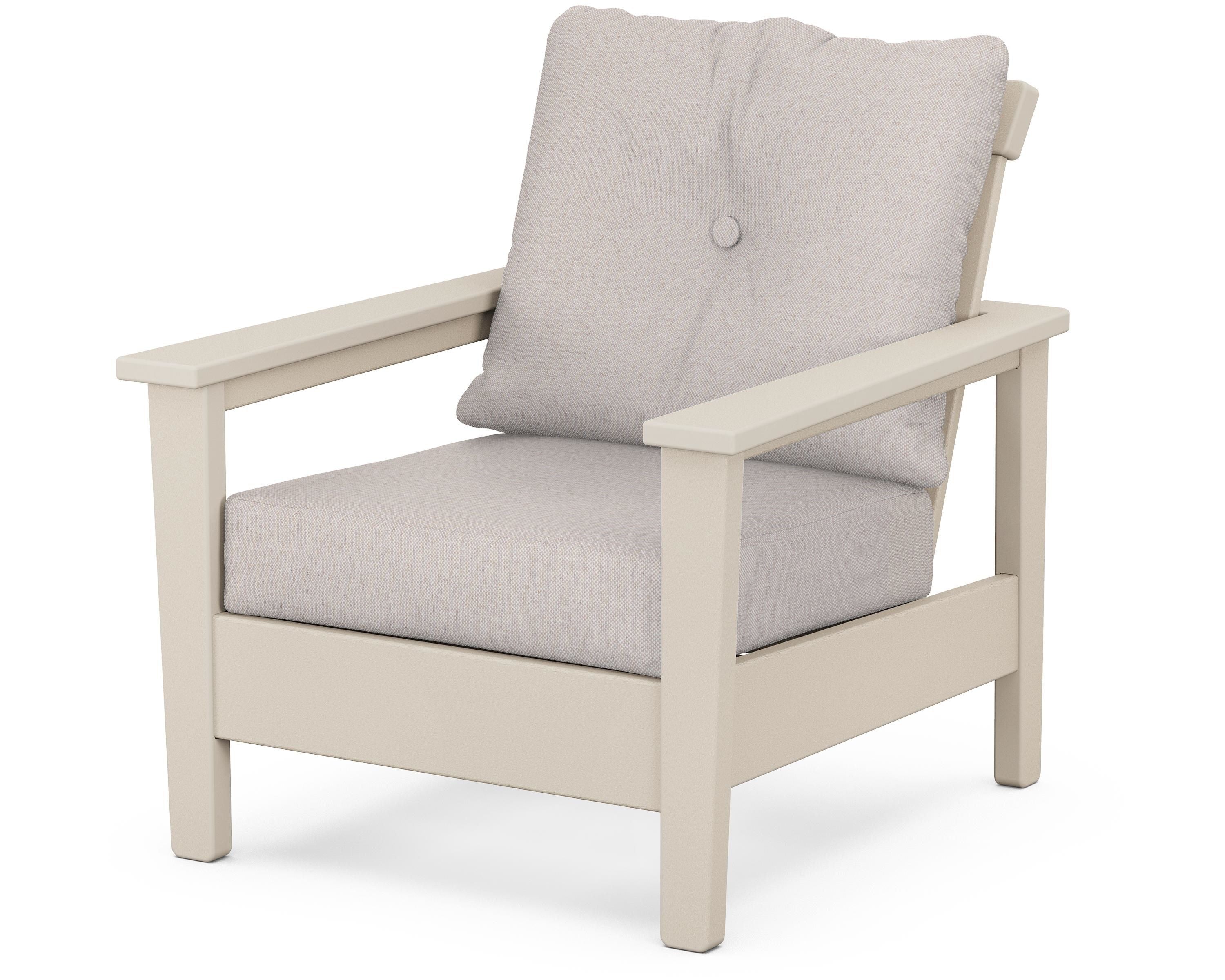 POLYWOOD® Prescott Deep Seating Chair in Sand / Dune Burlap