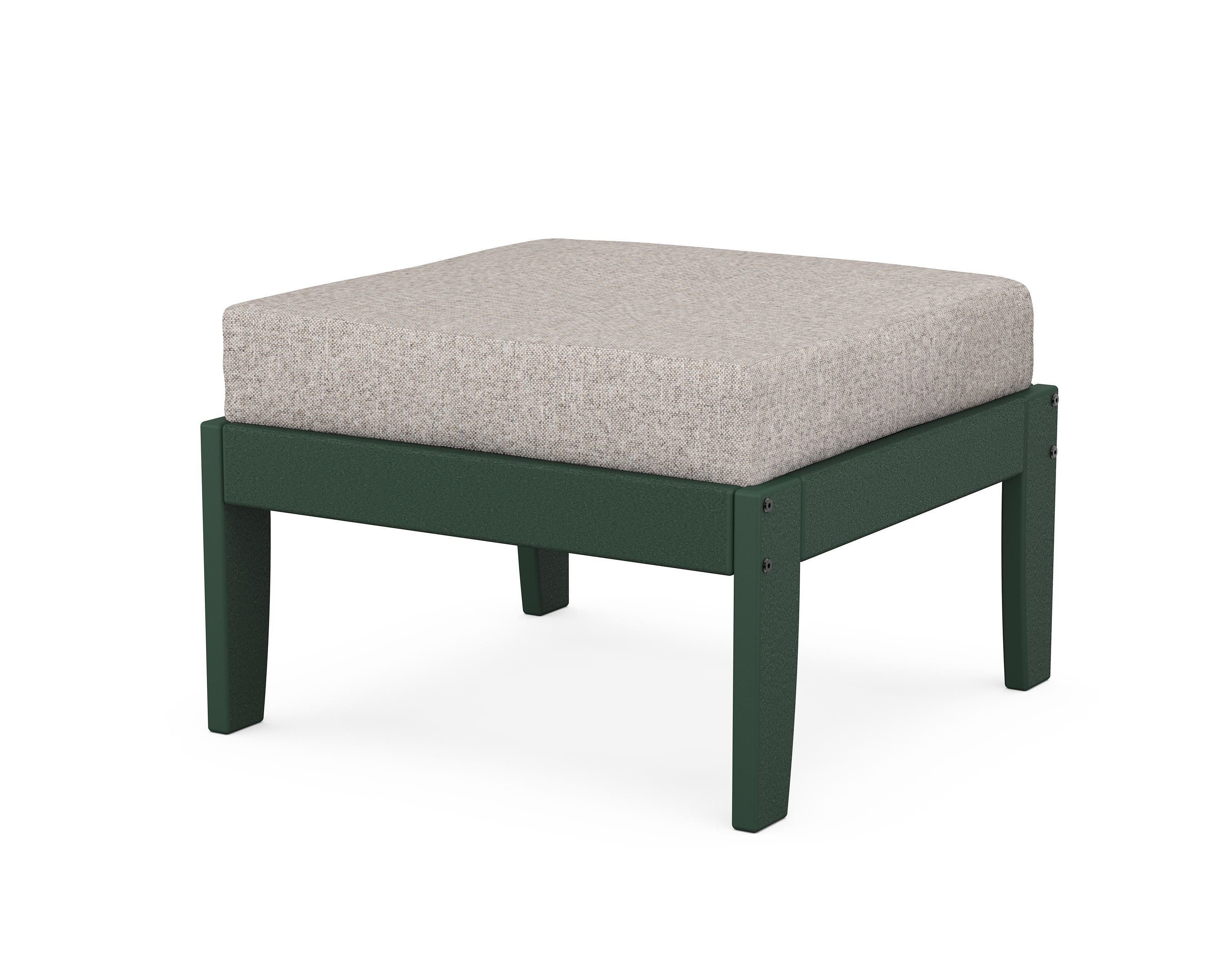 Unbranded Modular Ottoman - Classic in Green / Weathered Tweed