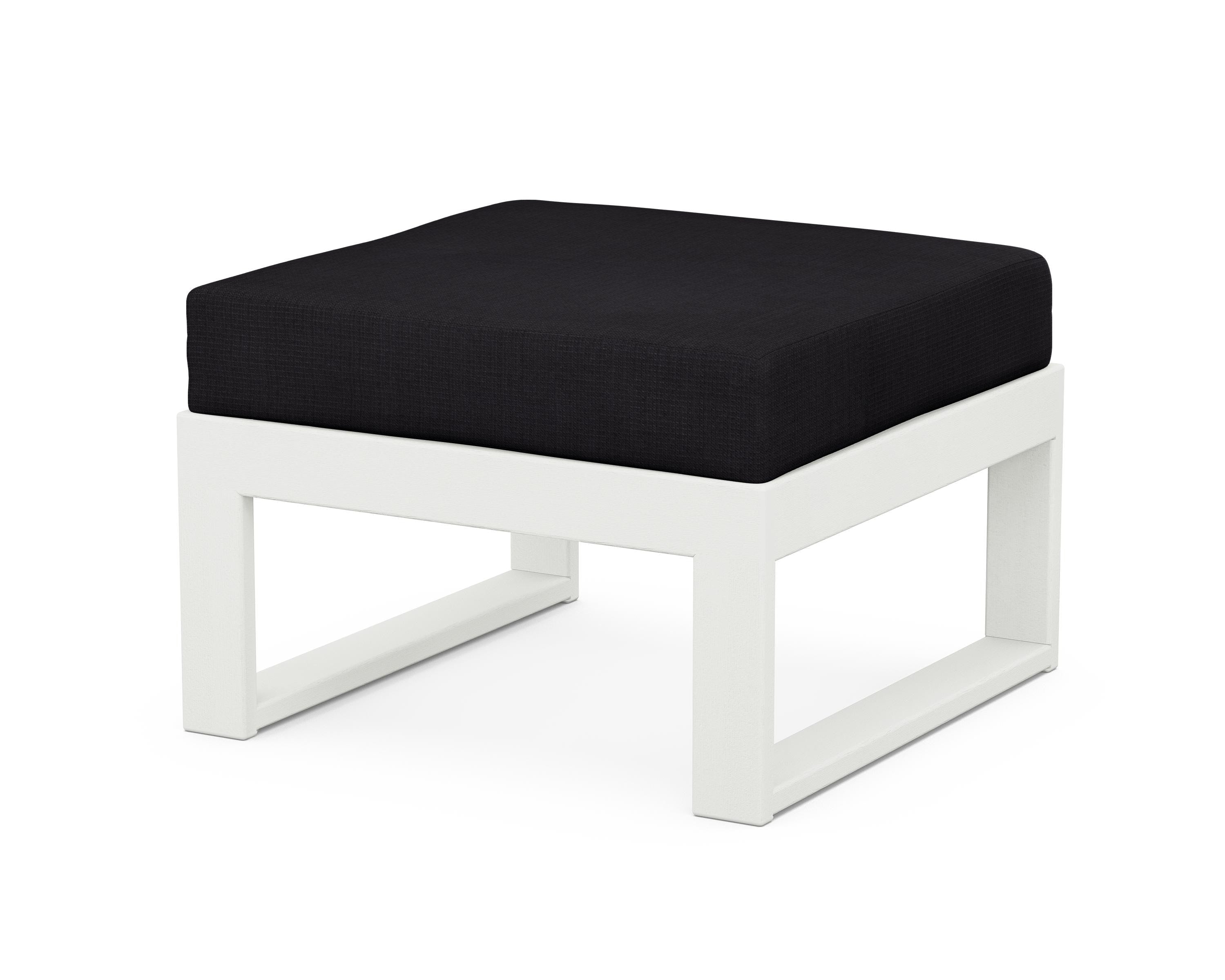 Unbranded Modular Ottoman - Modern in Vintage White / Midnight Linen