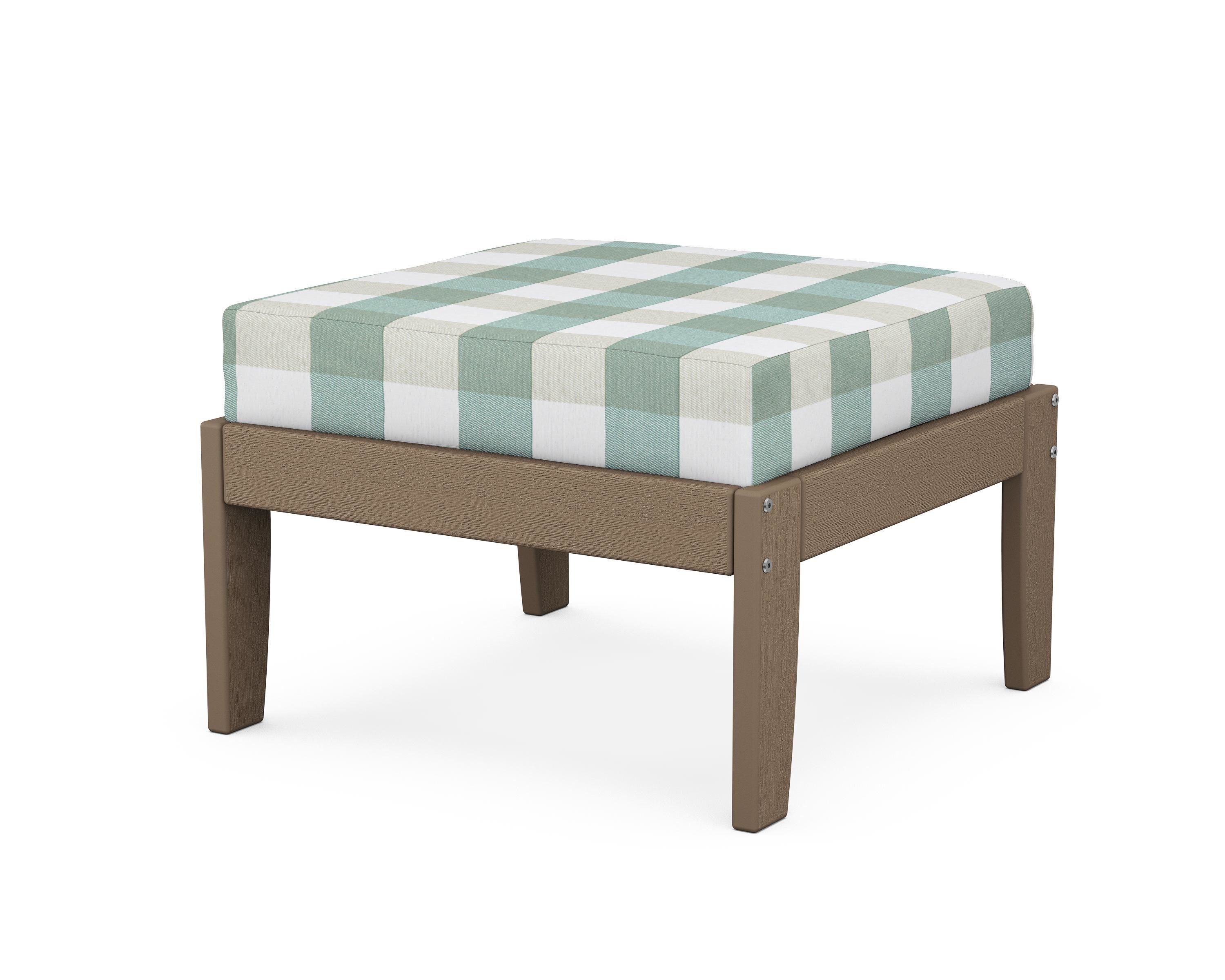 Unbranded Modular Ottoman - Classic in Vintage Sahara / Buffalo Plaid Glacier Spa