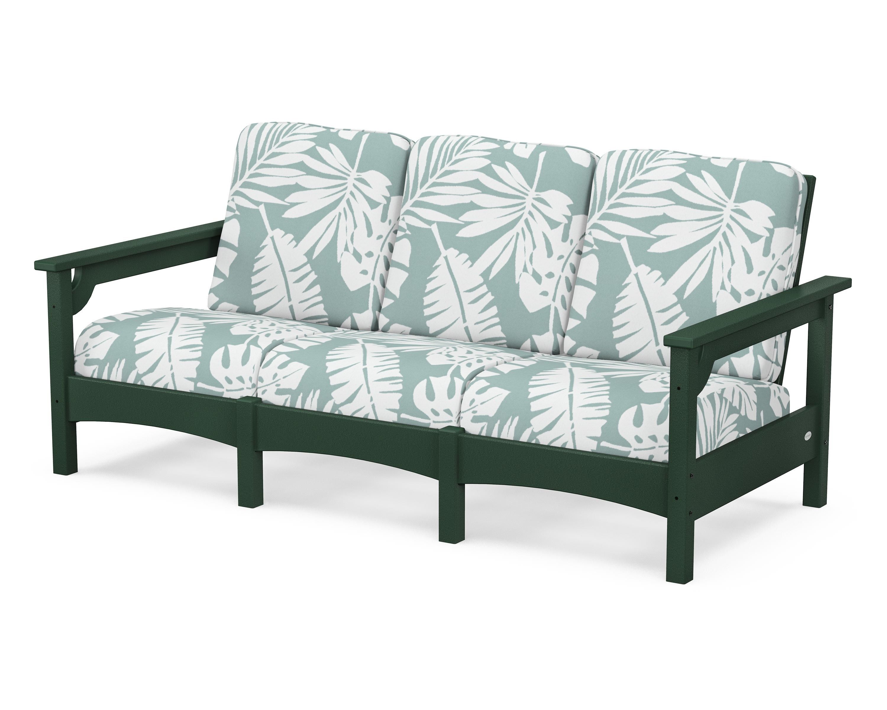 POLYWOOD® Club Sofa in Green / Leaf Glacier Spa