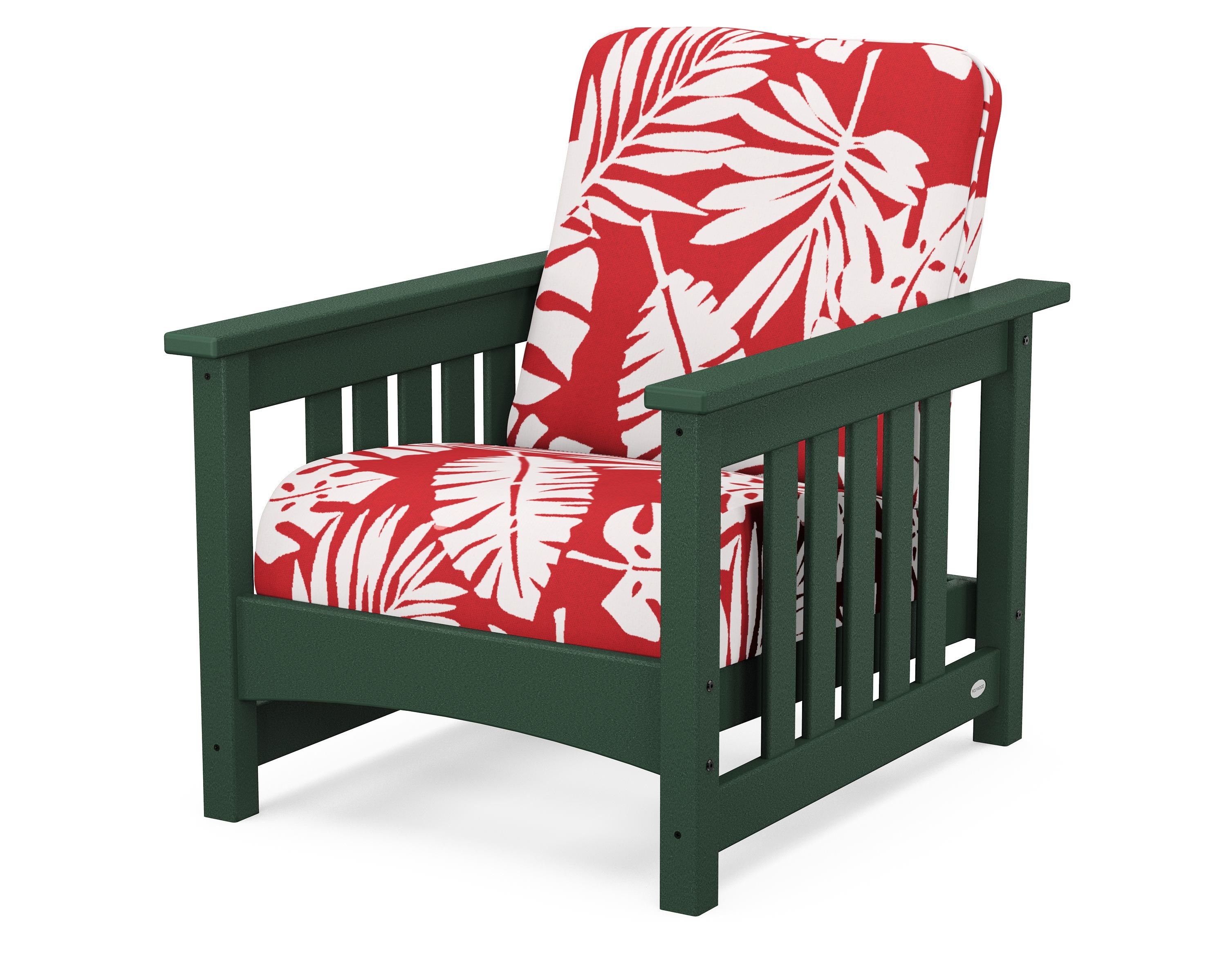 POLYWOOD® Club Mission Chair in Green / Leaf Crimson