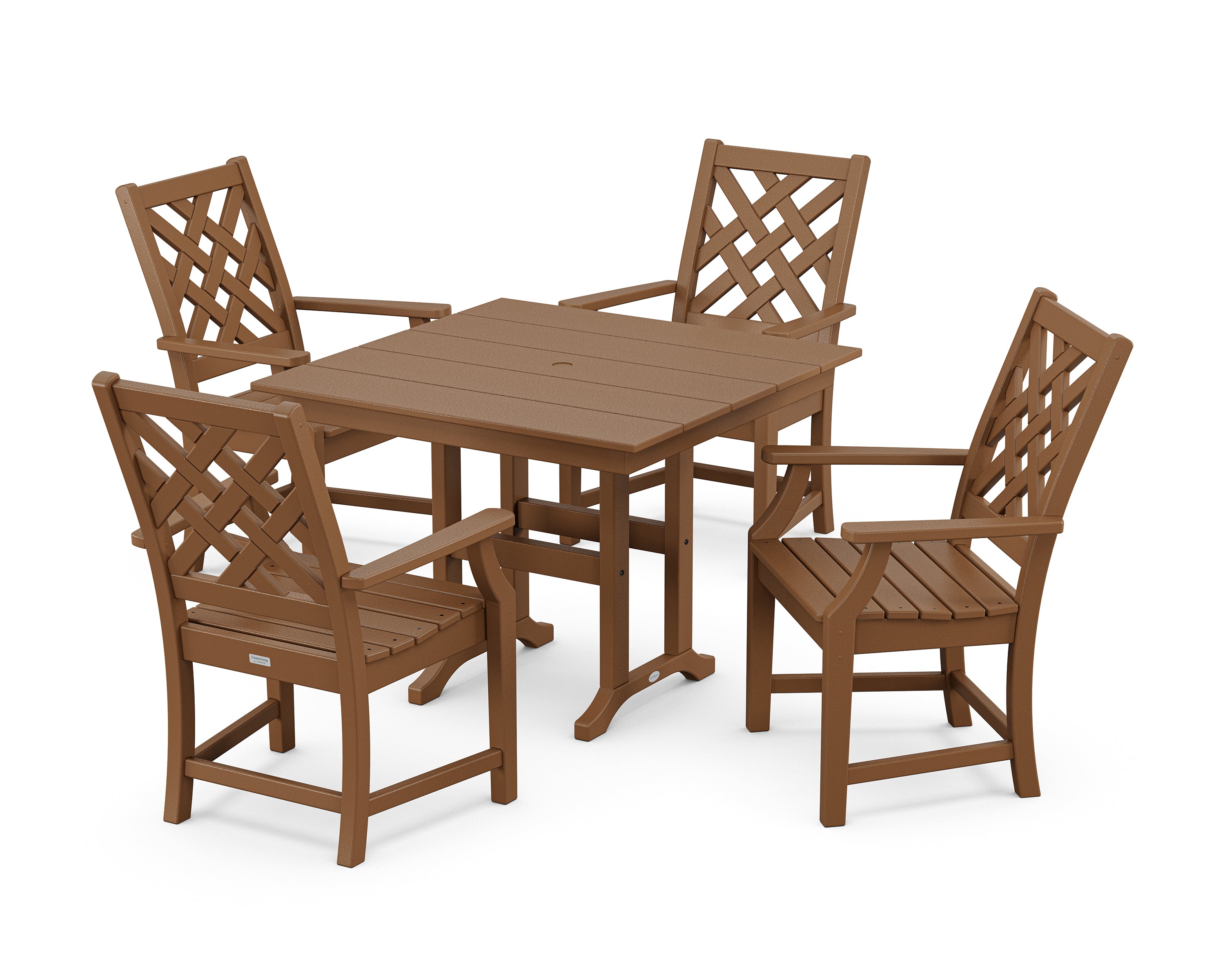 Country Living Wovendale 5-Piece Farmhouse Dining Set in Teak