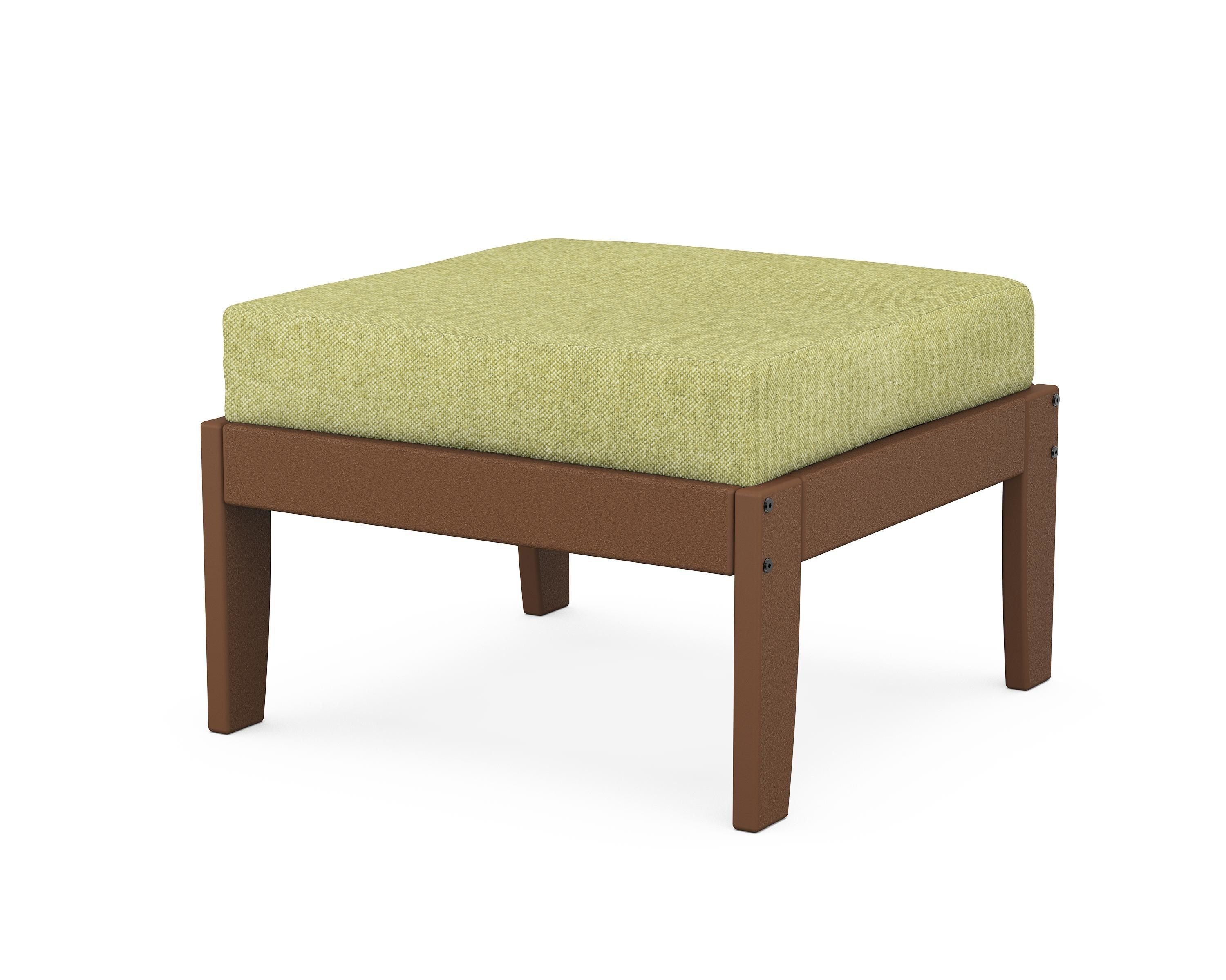 Unbranded Modular Ottoman - Classic in Teak / Chartreuse Boucle