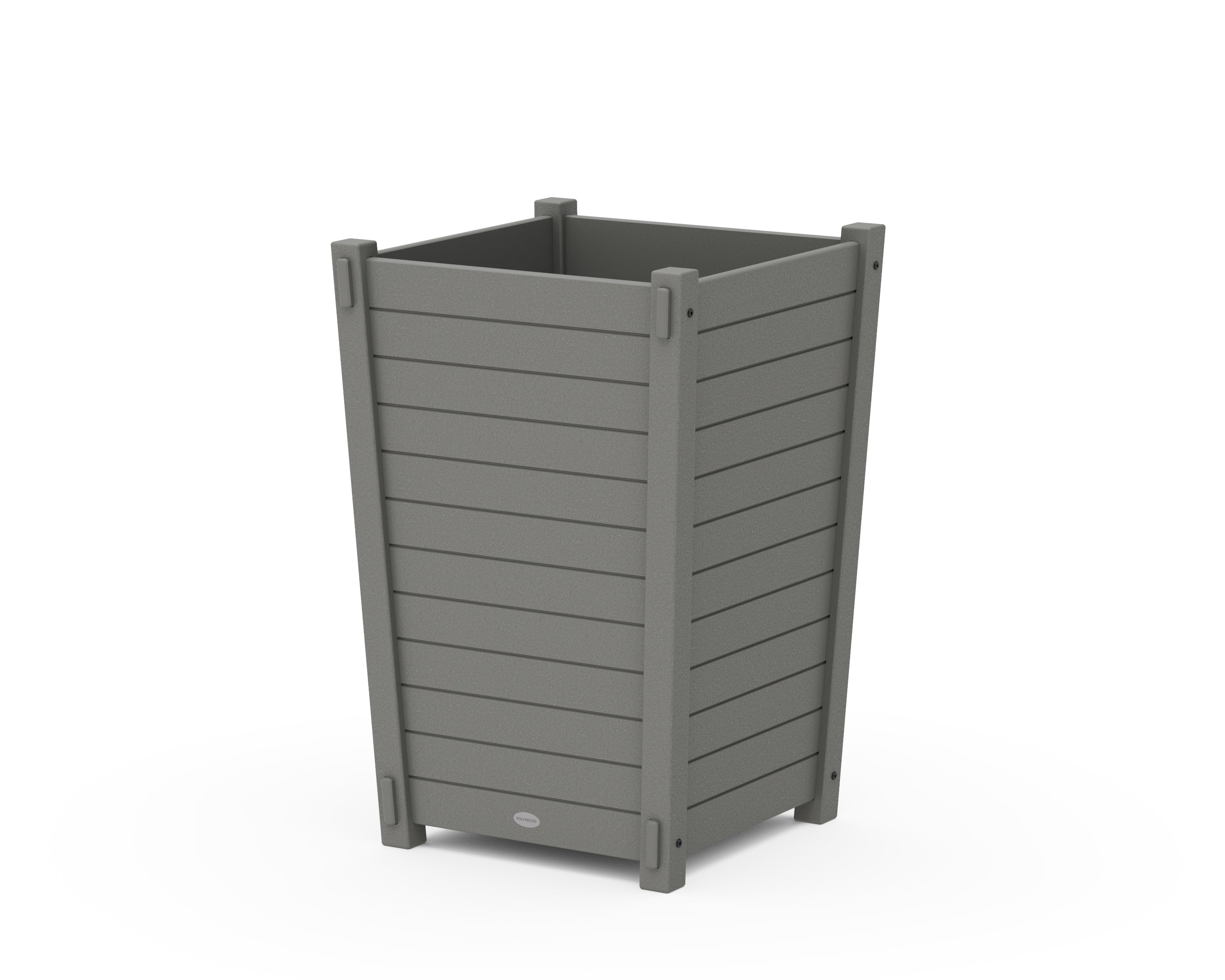 POLYWOOD® Nautical Large Tapered Square Planter Box in Slate Grey
