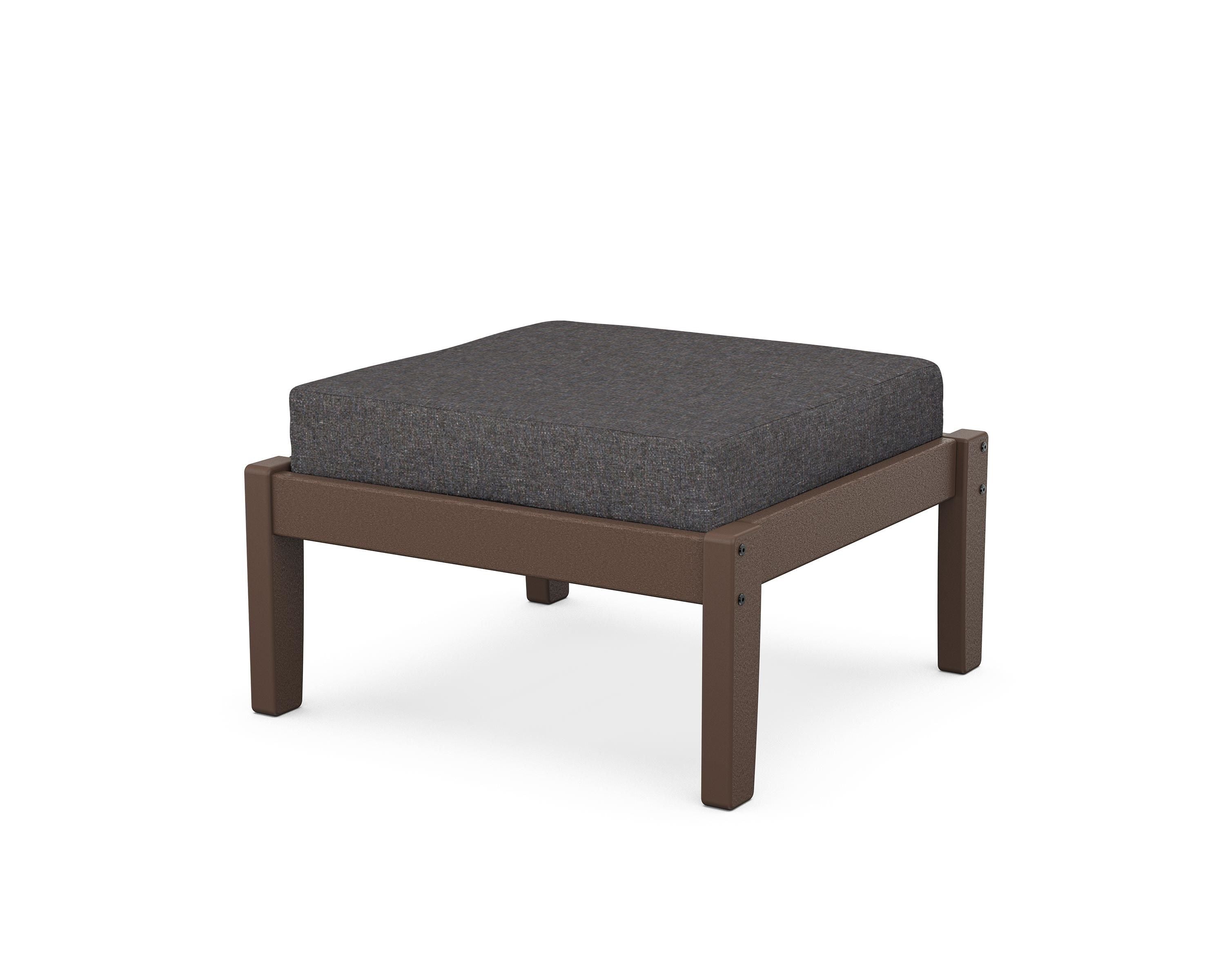 Unbranded Deep Seating Ottoman in Mahogany / Ash Charcoal