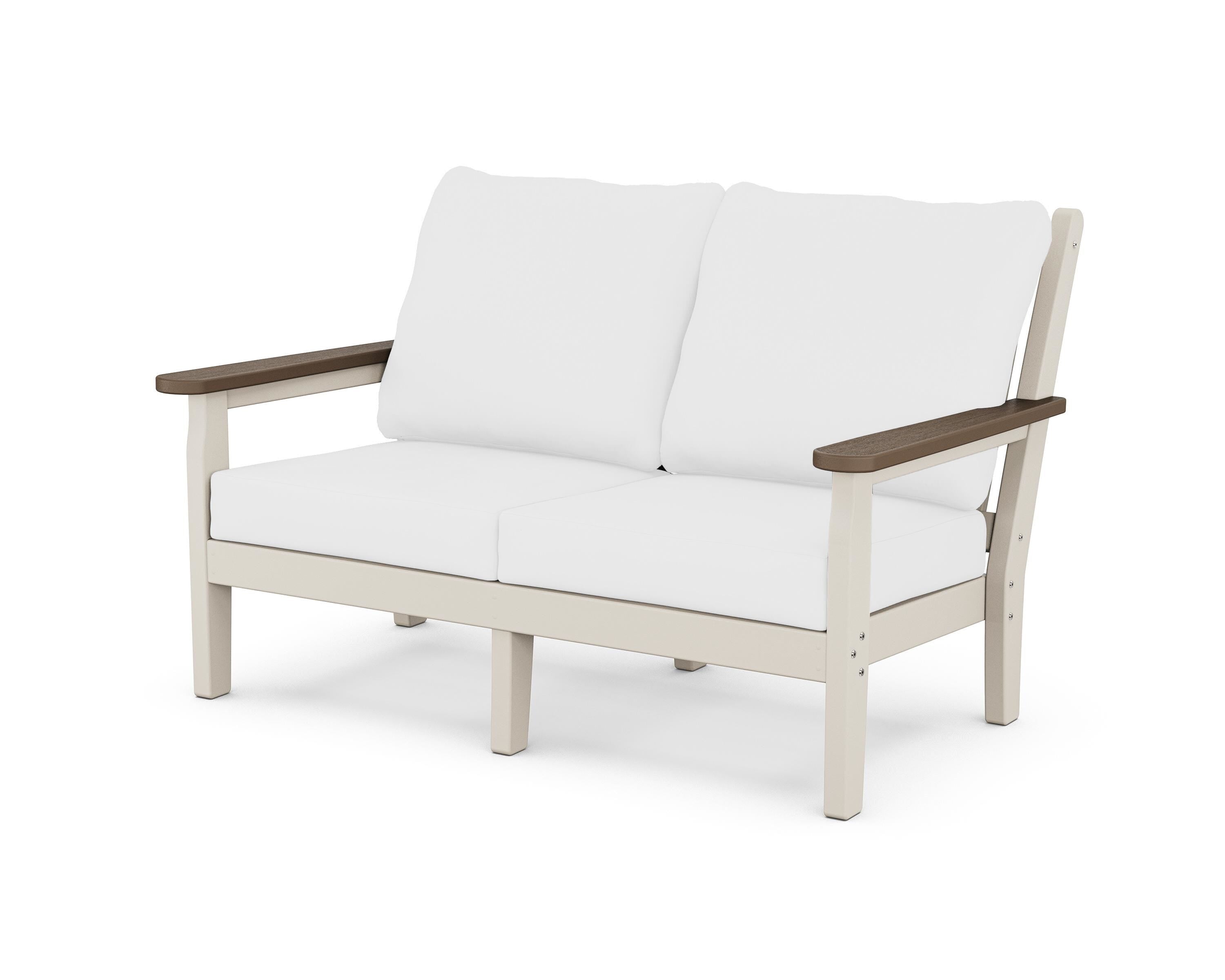 POLYWOOD® Chippendale Deep Seating Loveseat in Sand / Kona / Natural