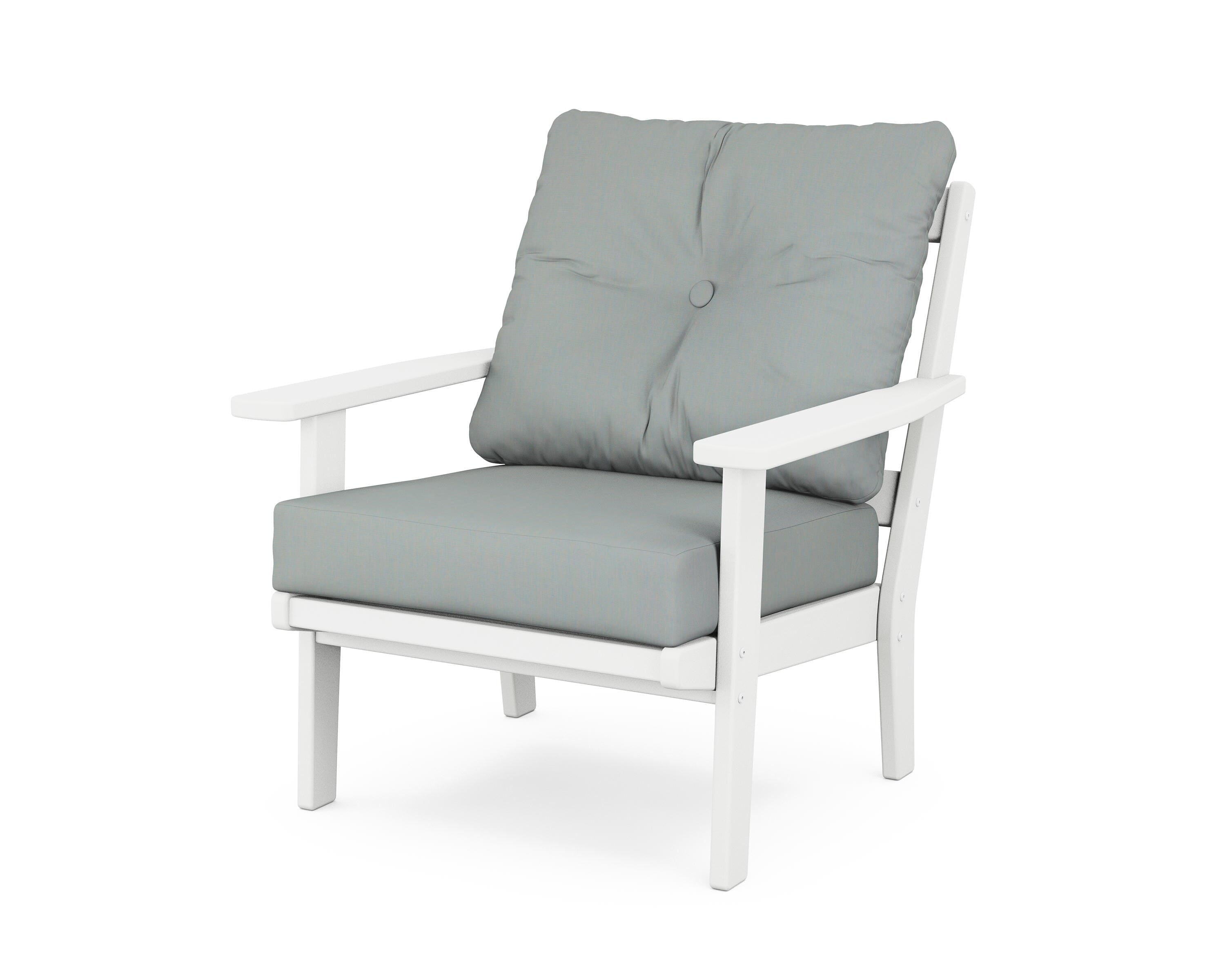 POLYWOOD® Prairie Deep Seating Chair in White / Spa