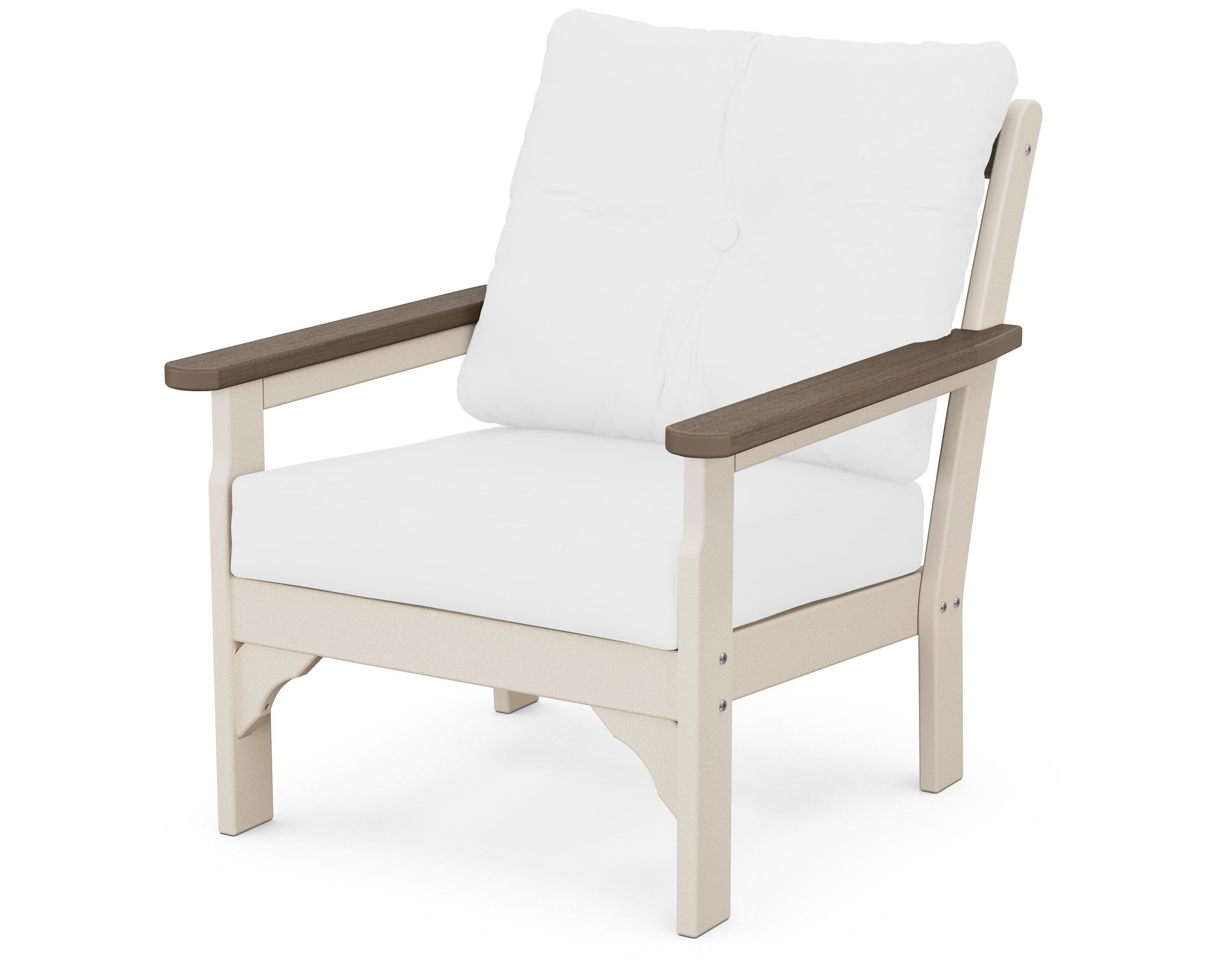 POLYWOOD® Vineyard Deep Seating Chair in Sand / Kona / Natural