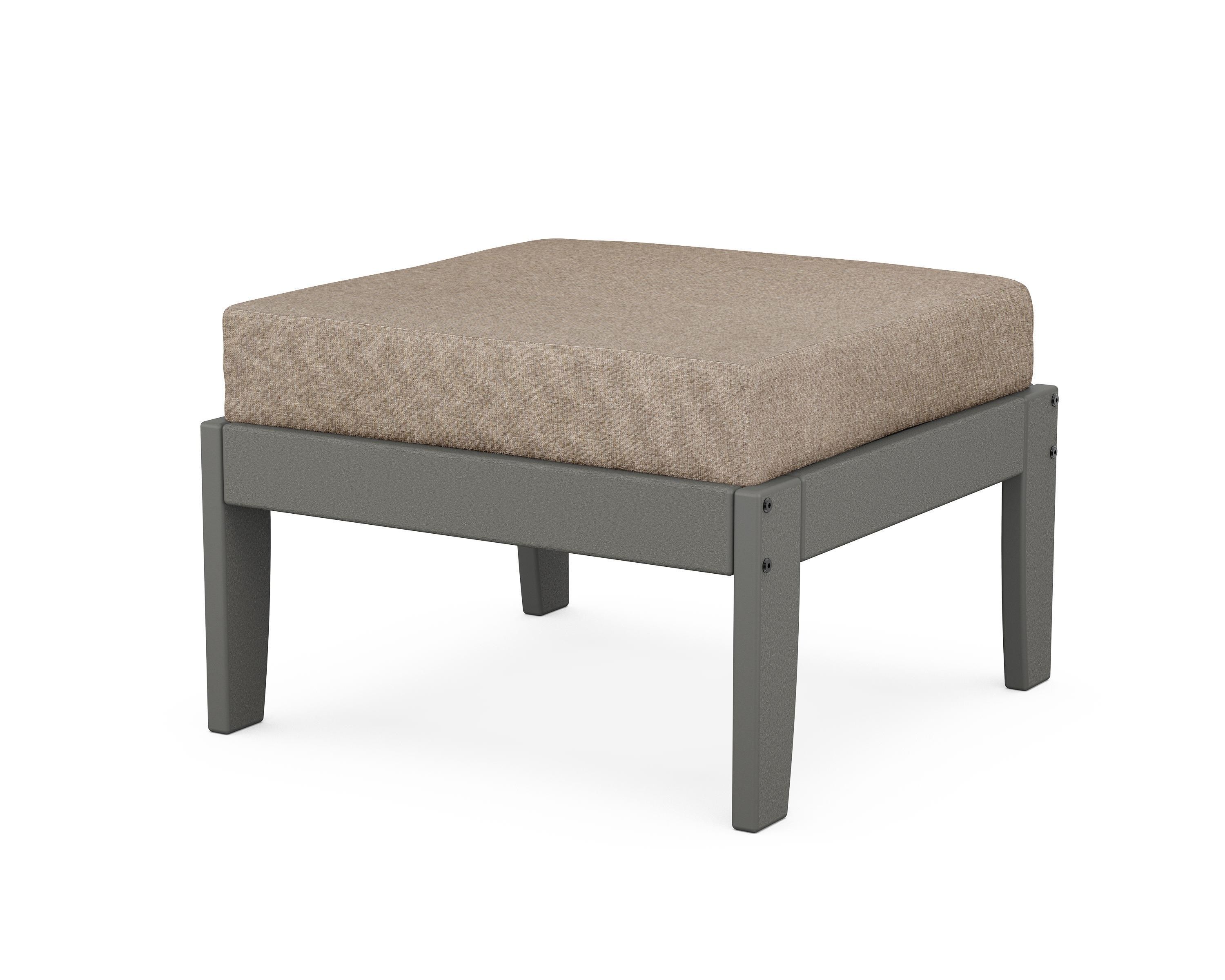 Unbranded Modular Ottoman - Classic in Slate Grey / Spiced Burlap