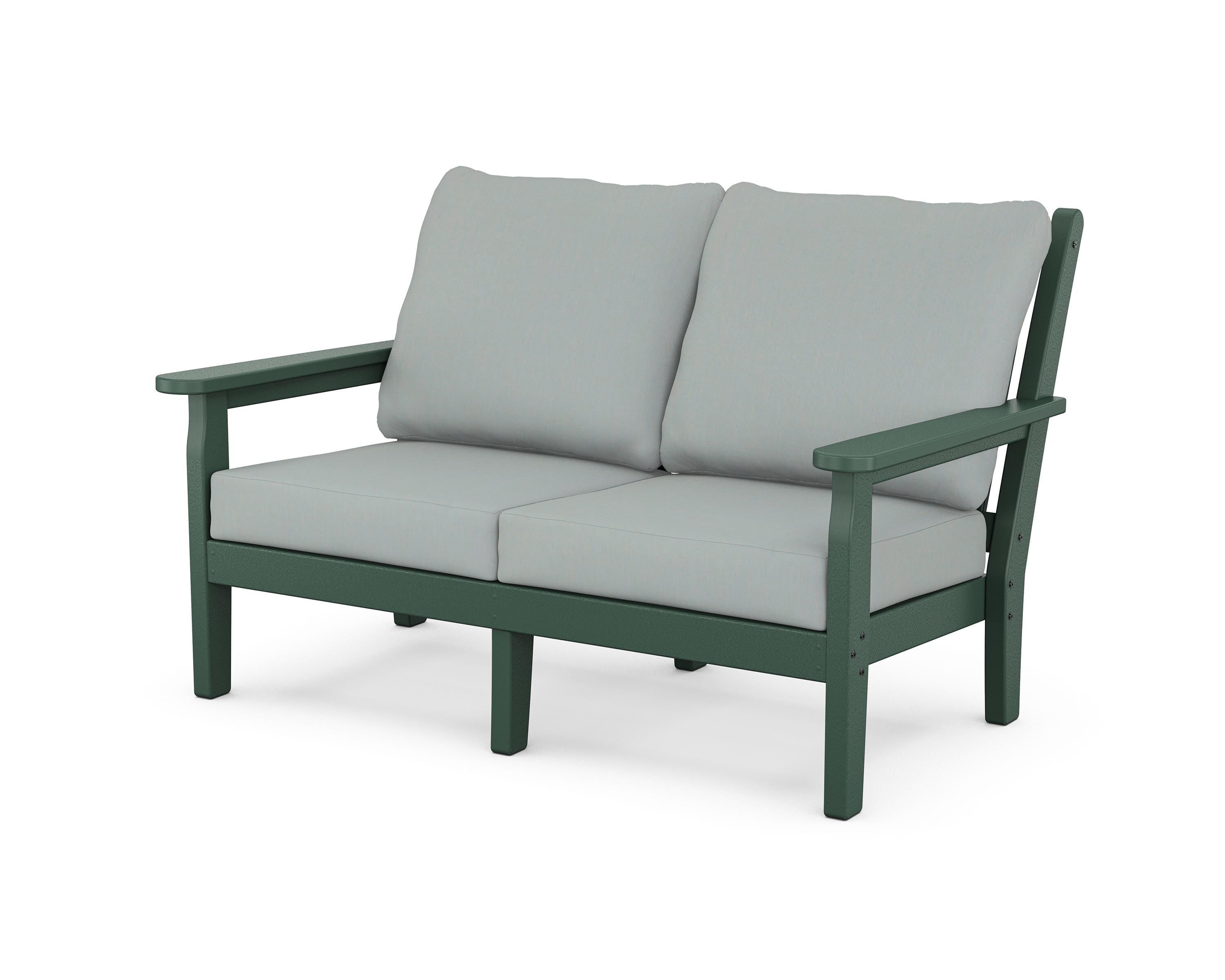 POLYWOOD® Chippendale Deep Seating Loveseat in Green / Spa