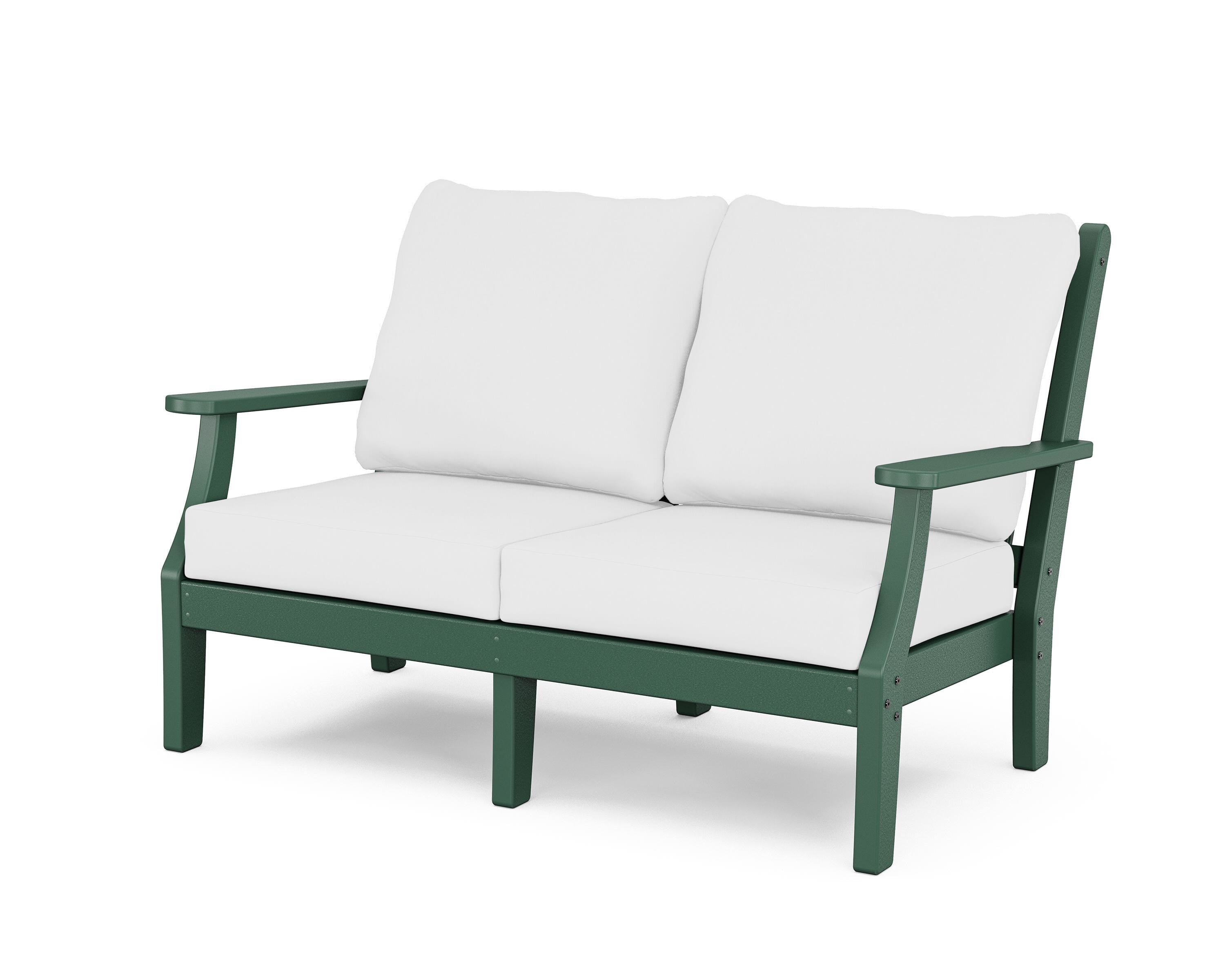 Country Living Wovendale Deep Seating Loveseat in Green / Natural