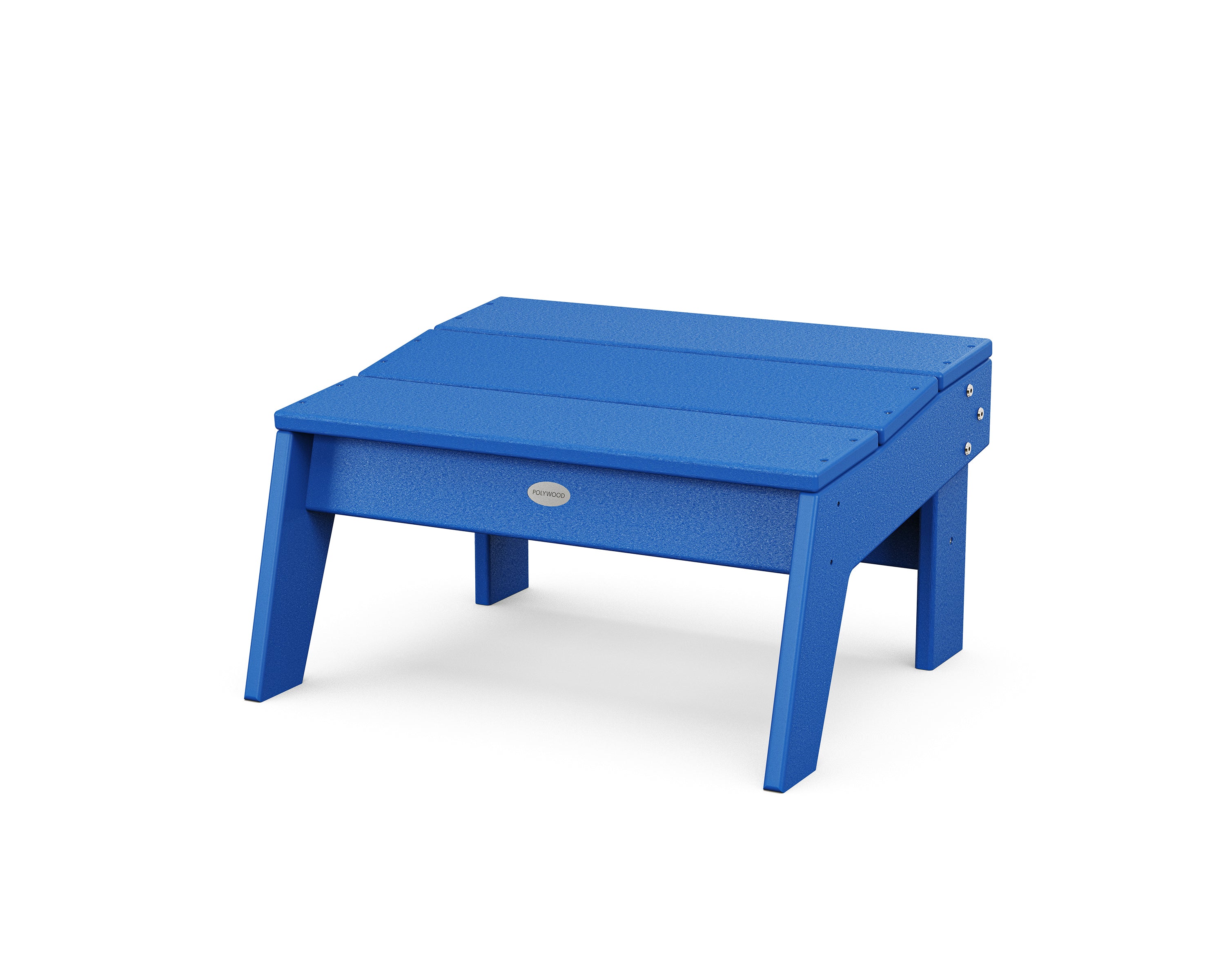 POLYWOOD® Modern Studio Oversized Ottoman in Pacific Blue