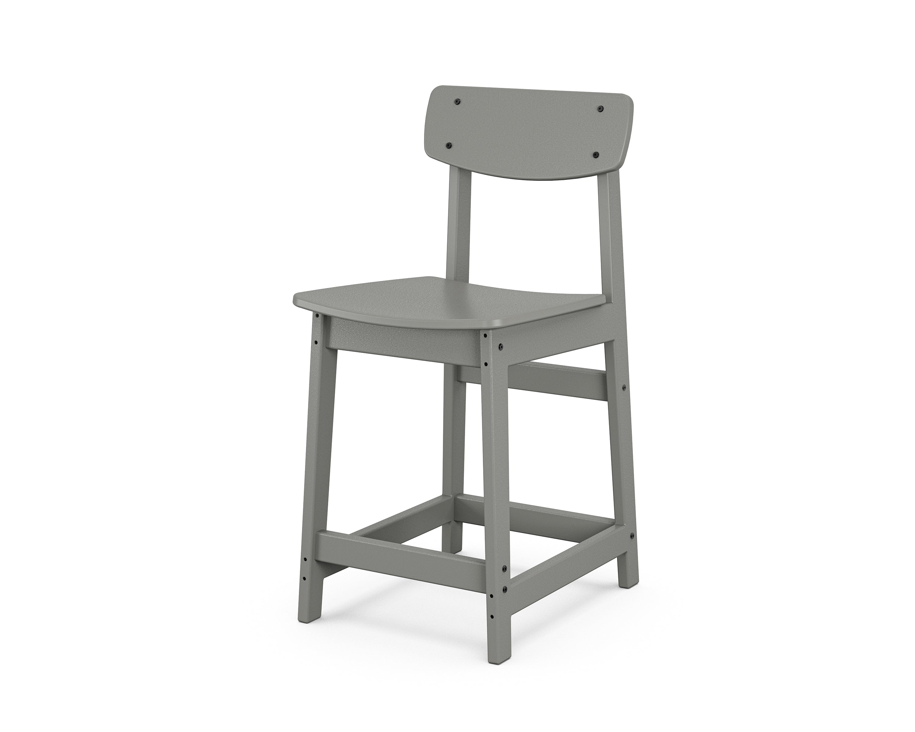 POLYWOOD® Modern Studio Urban Counter Chair in Slate Grey