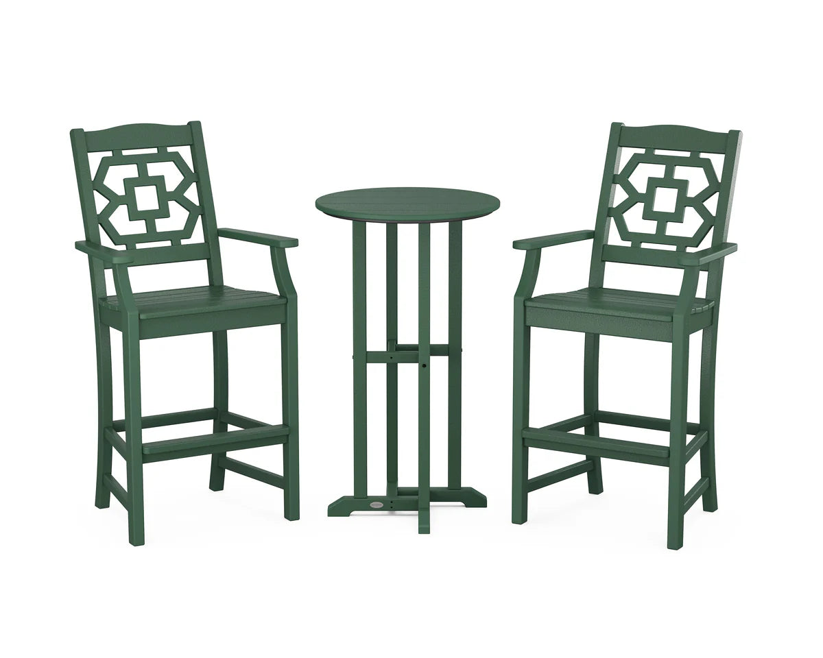 Chinoiserie 3-Piece Farmhouse Bar Set