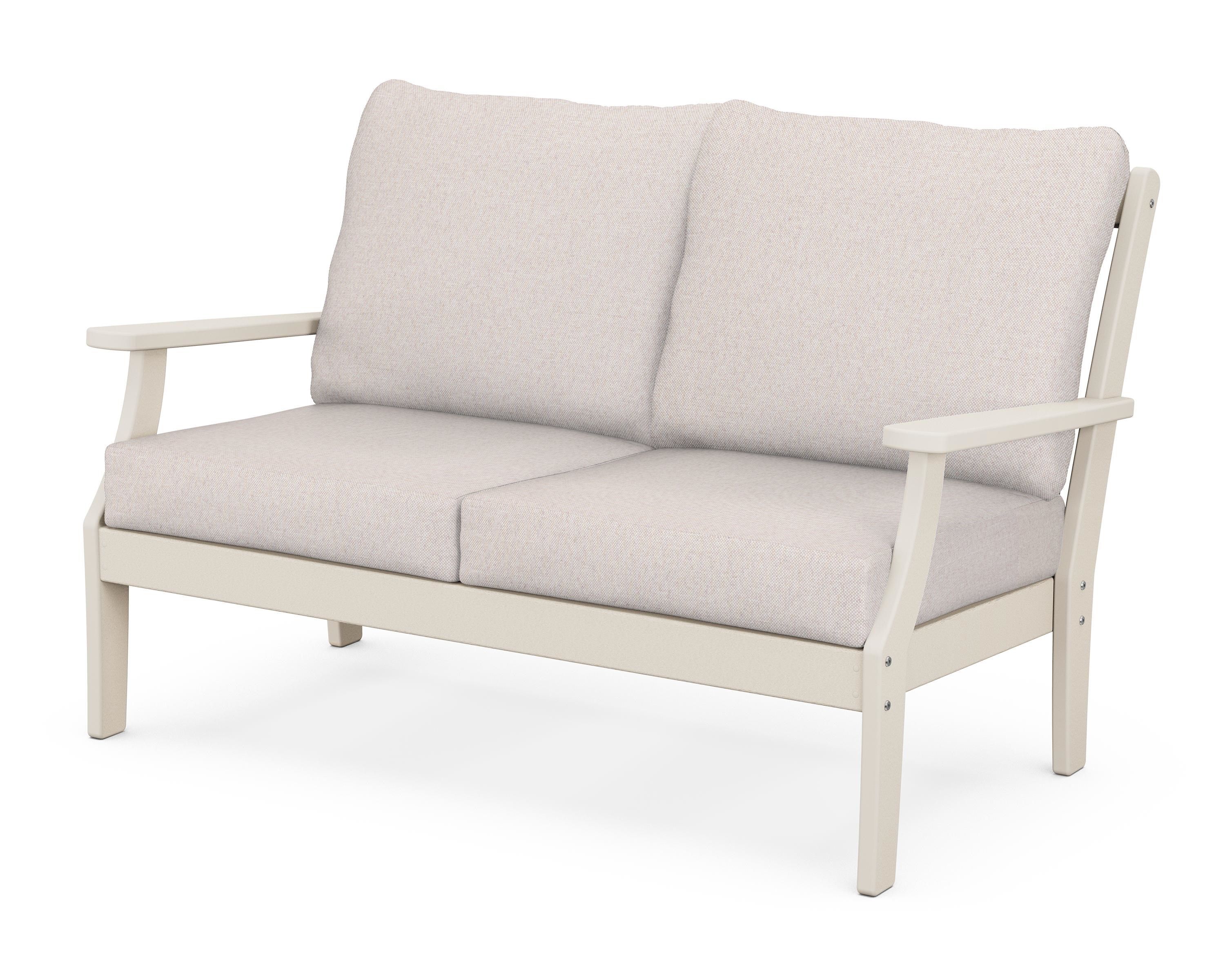 POLYWOOD® Braxton Deep Seating Loveseat in Sand / Dune Burlap