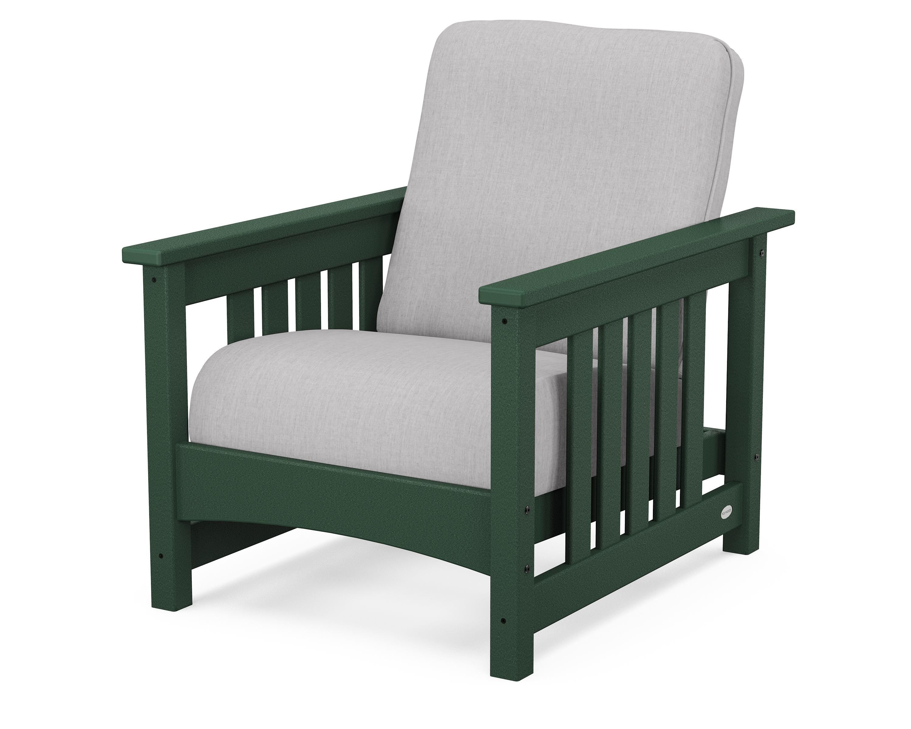 POLYWOOD® Club Mission Chair in Green / Granite