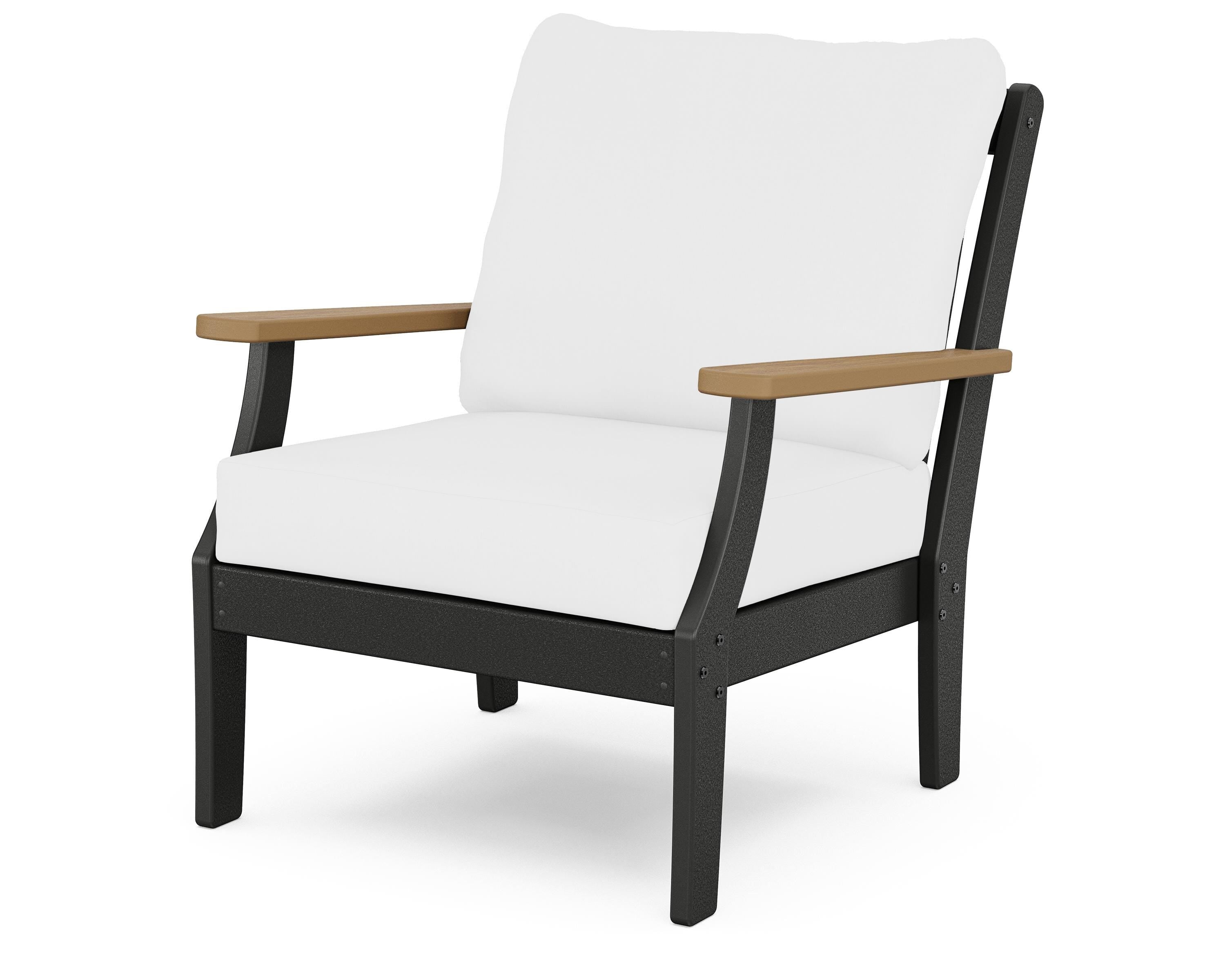 POLYWOOD® Braxton Deep Seating Chair in Black / Natural / Natural