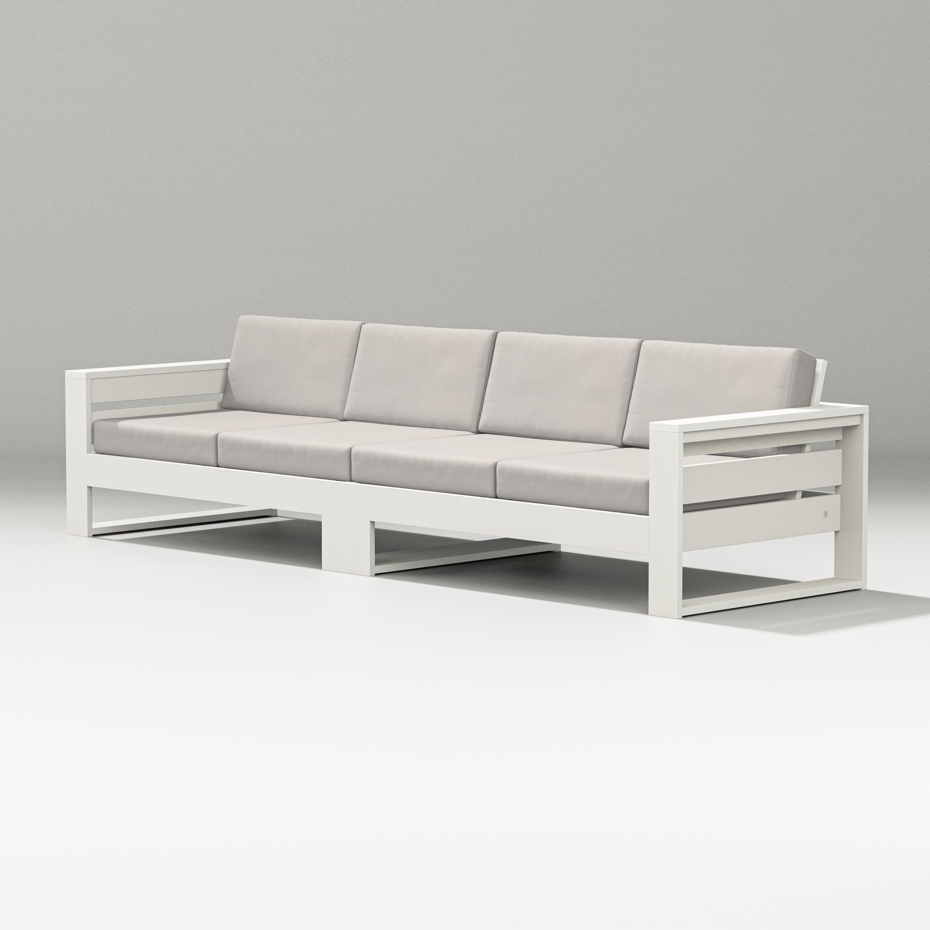 PW Designer Series Latitude Straight Sectional in Vintage White / Cast Ash
