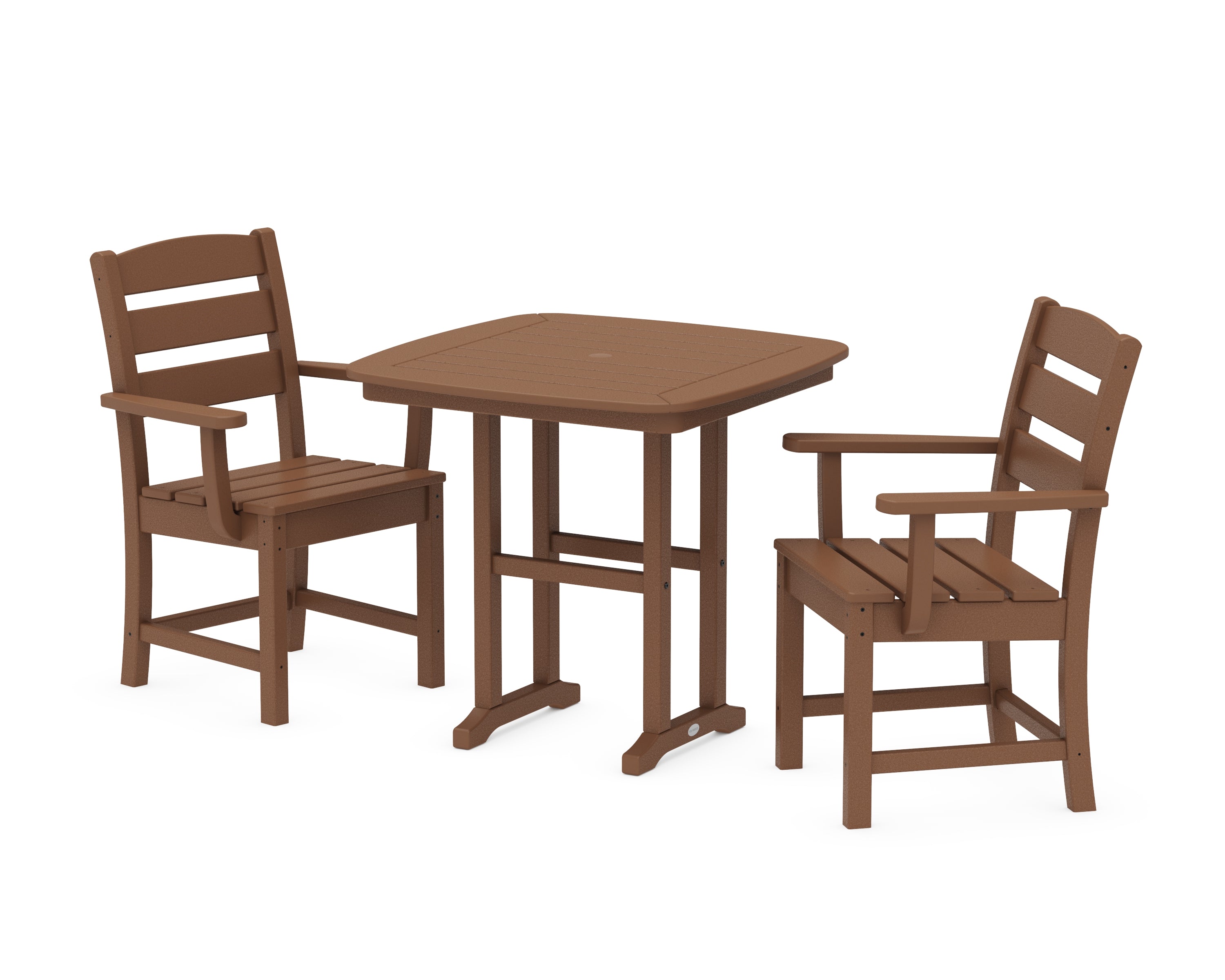 POLYWOOD® Lakeside 3-Piece Dining Set in Teak