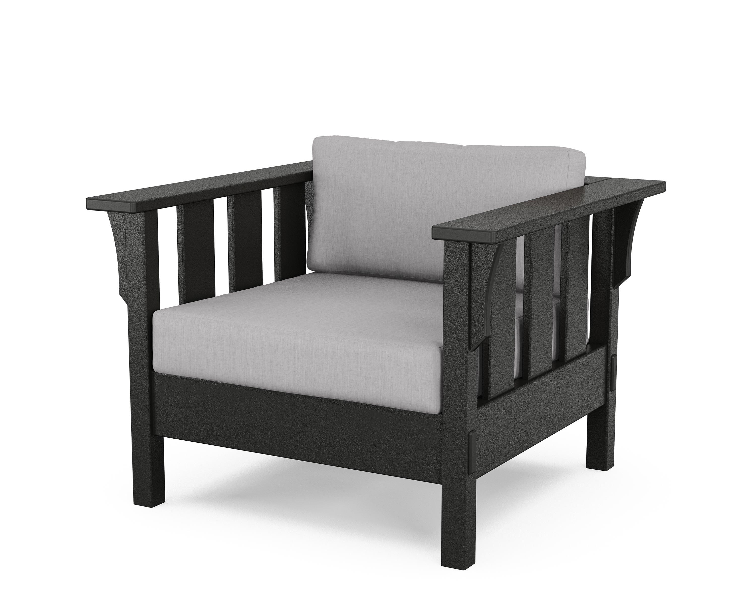 Martha Stewart by POLYWOOD® Acadia Deep Seating Chair in Black / Granite