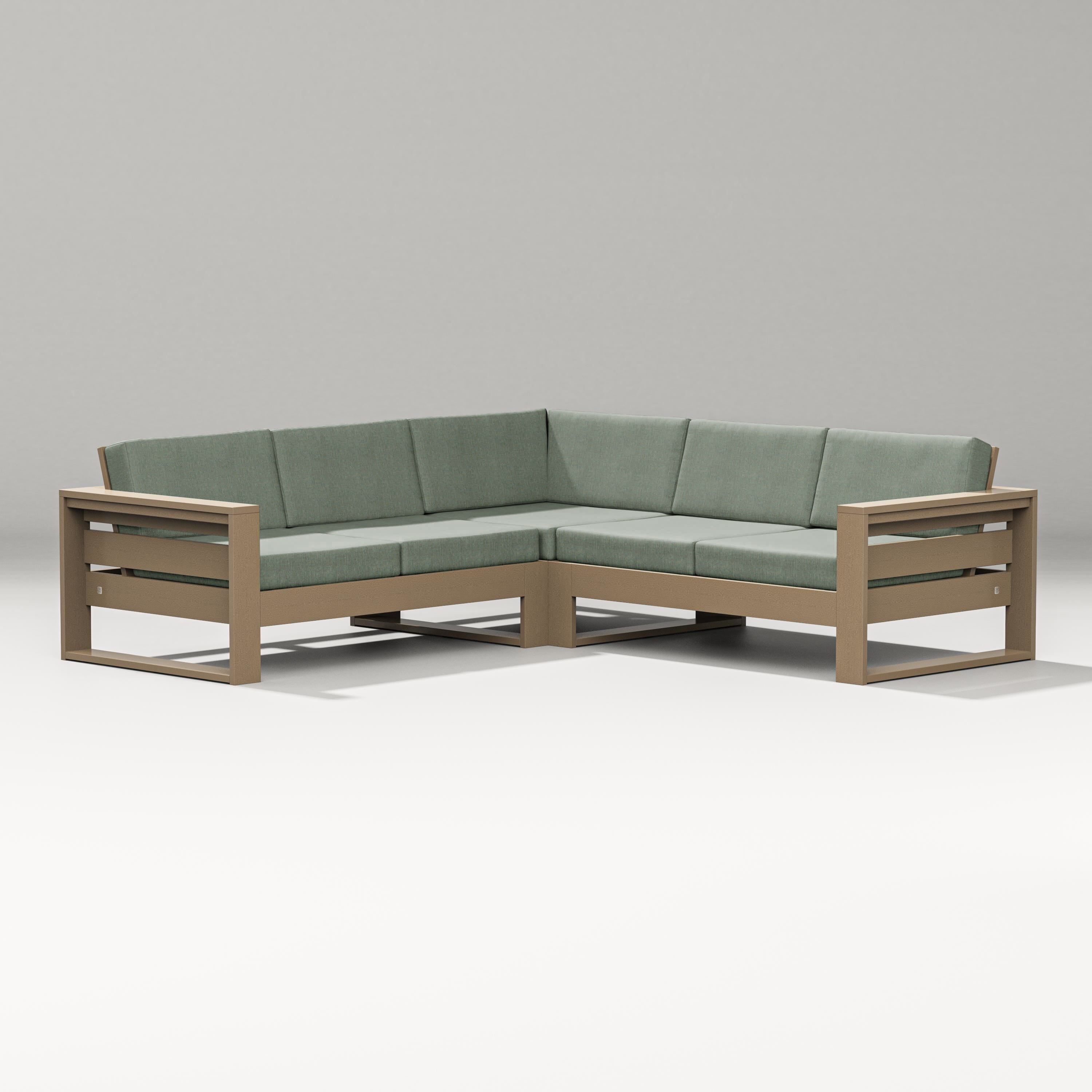 PW Designer Series Latitude Corner Sectional in Vintage Sahara / Cast Sage
