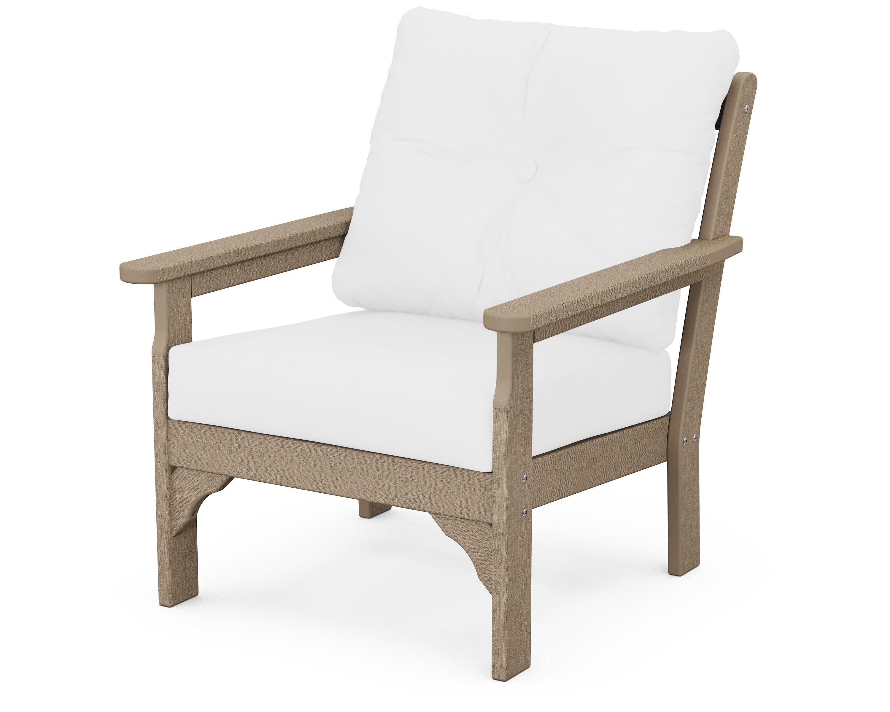 POLYWOOD® Vineyard Deep Seating Chair in Vintage Sahara / Natural