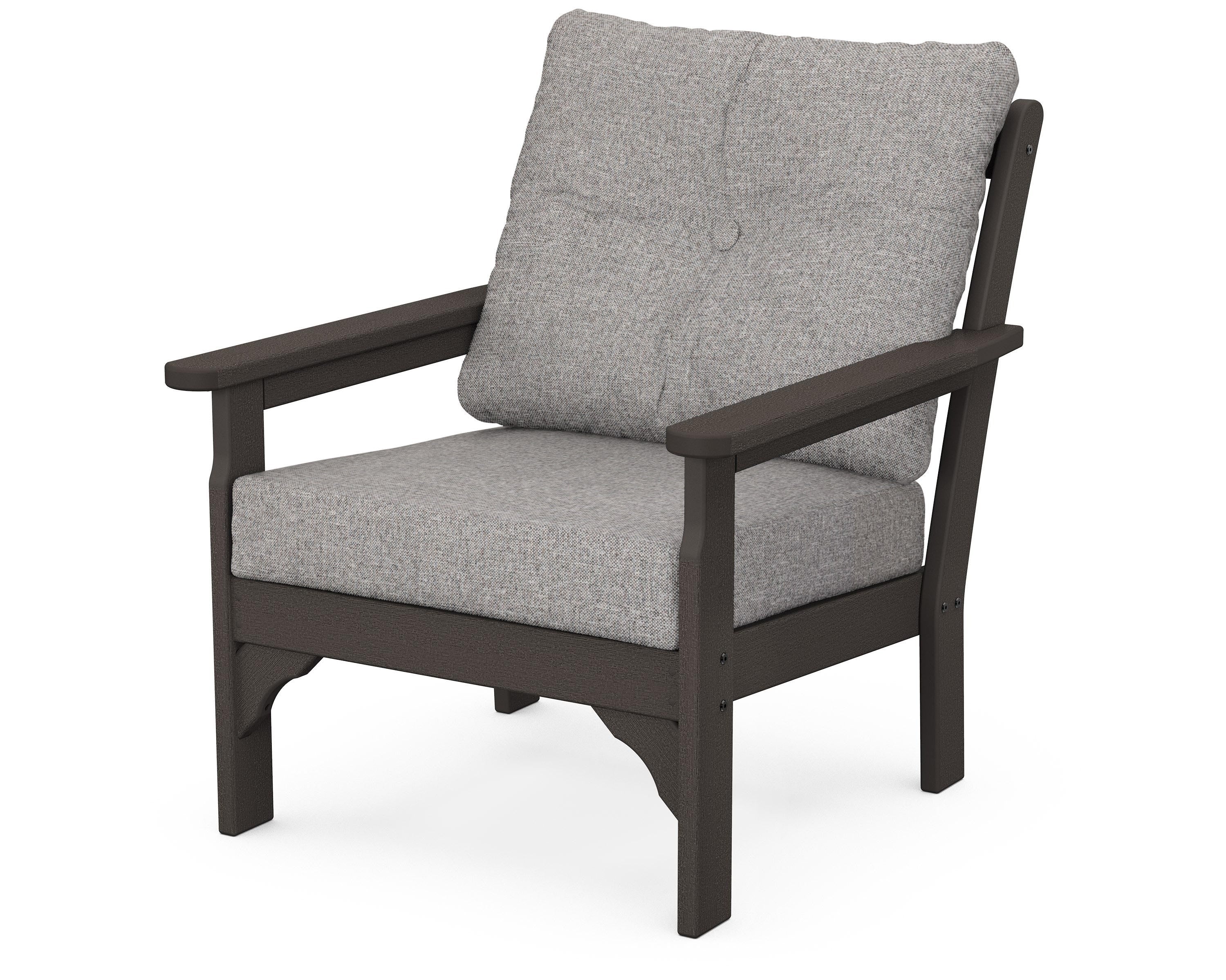 POLYWOOD® Vineyard Deep Seating Chair in Vintage Coffee / Grey Mist