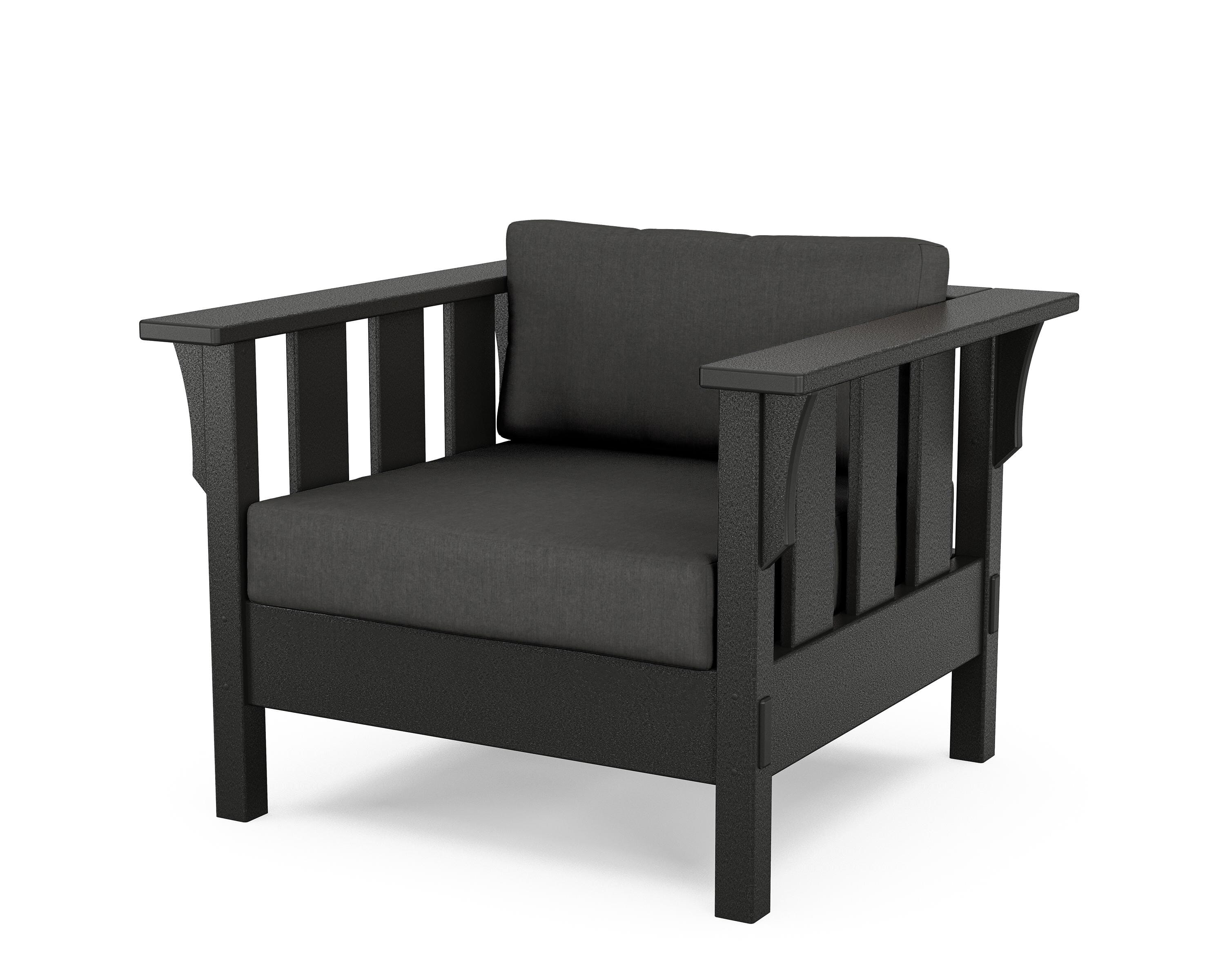 Martha Stewart by POLYWOOD® Acadia Deep Seating Chair in Black / Spectrum Carbon