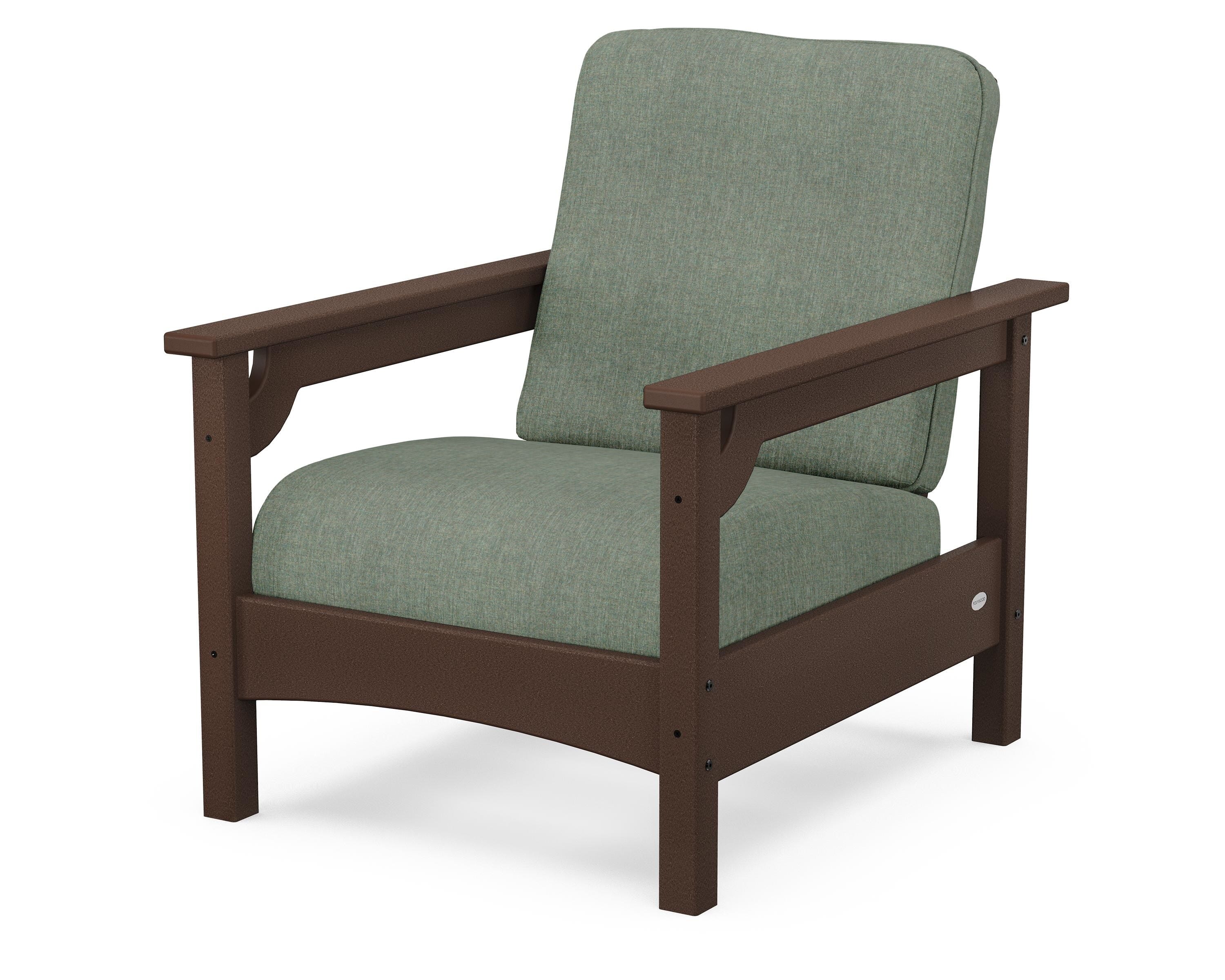 POLYWOOD® Club Chair in Mahogany / Cast Sage