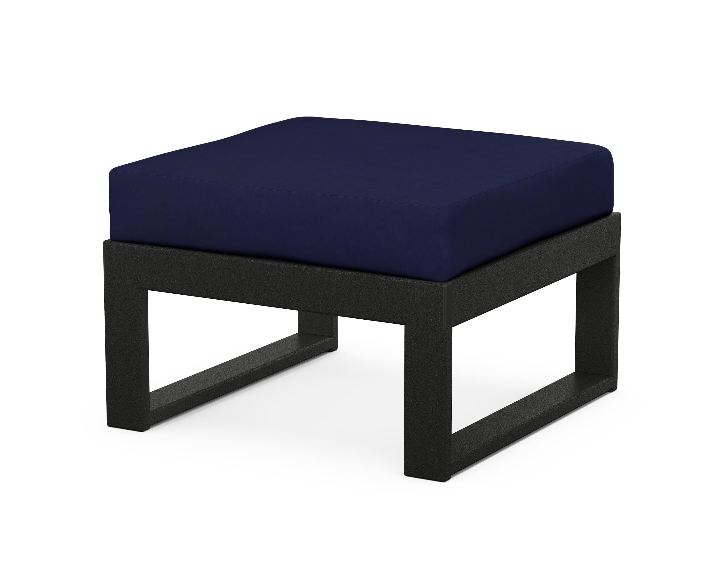 Unbranded Modular Ottoman - Modern in Black / Navy
