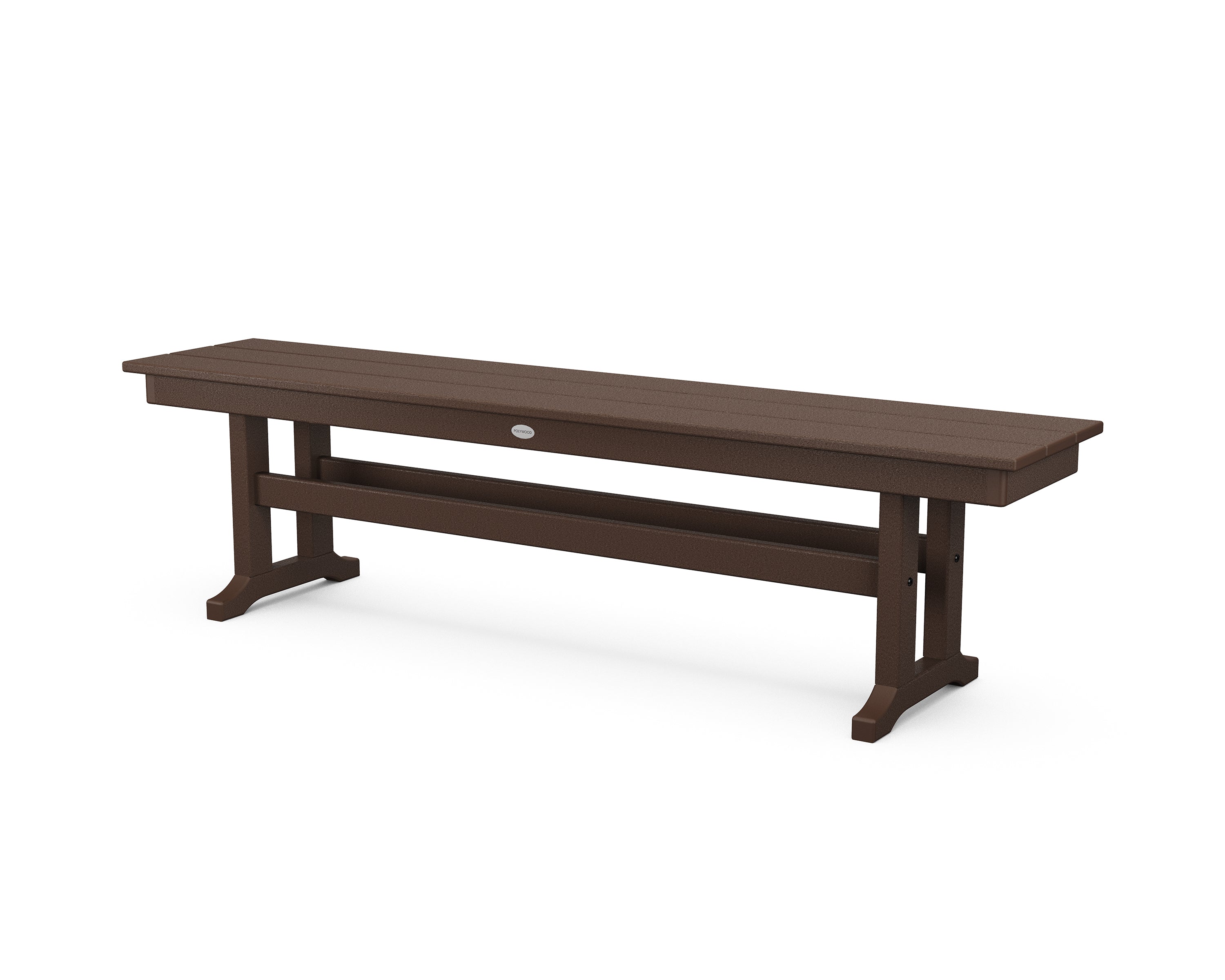 POLYWOOD® Farmhouse 65" Side Bench in Mahogany