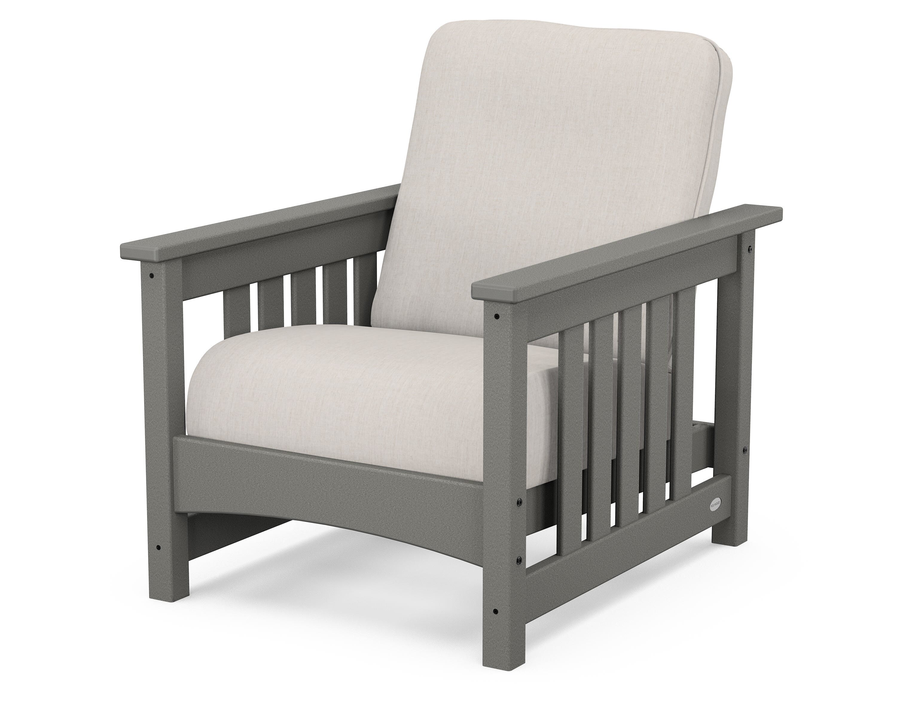 POLYWOOD® Club Mission Chair in Slate Grey / Cast Ash