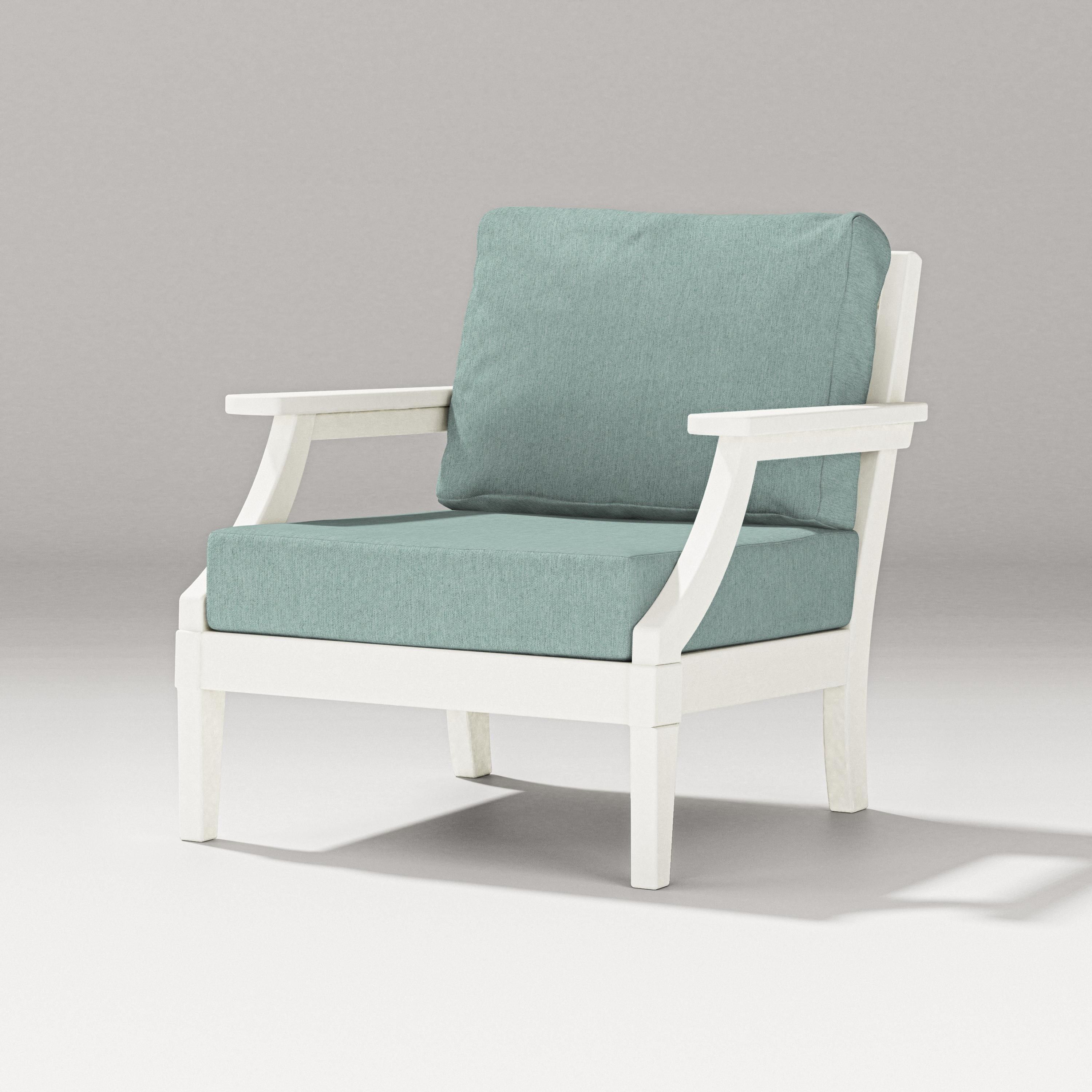 PW Designer Series Estate Lounge Chair in Vintage White / Glacier Spa
