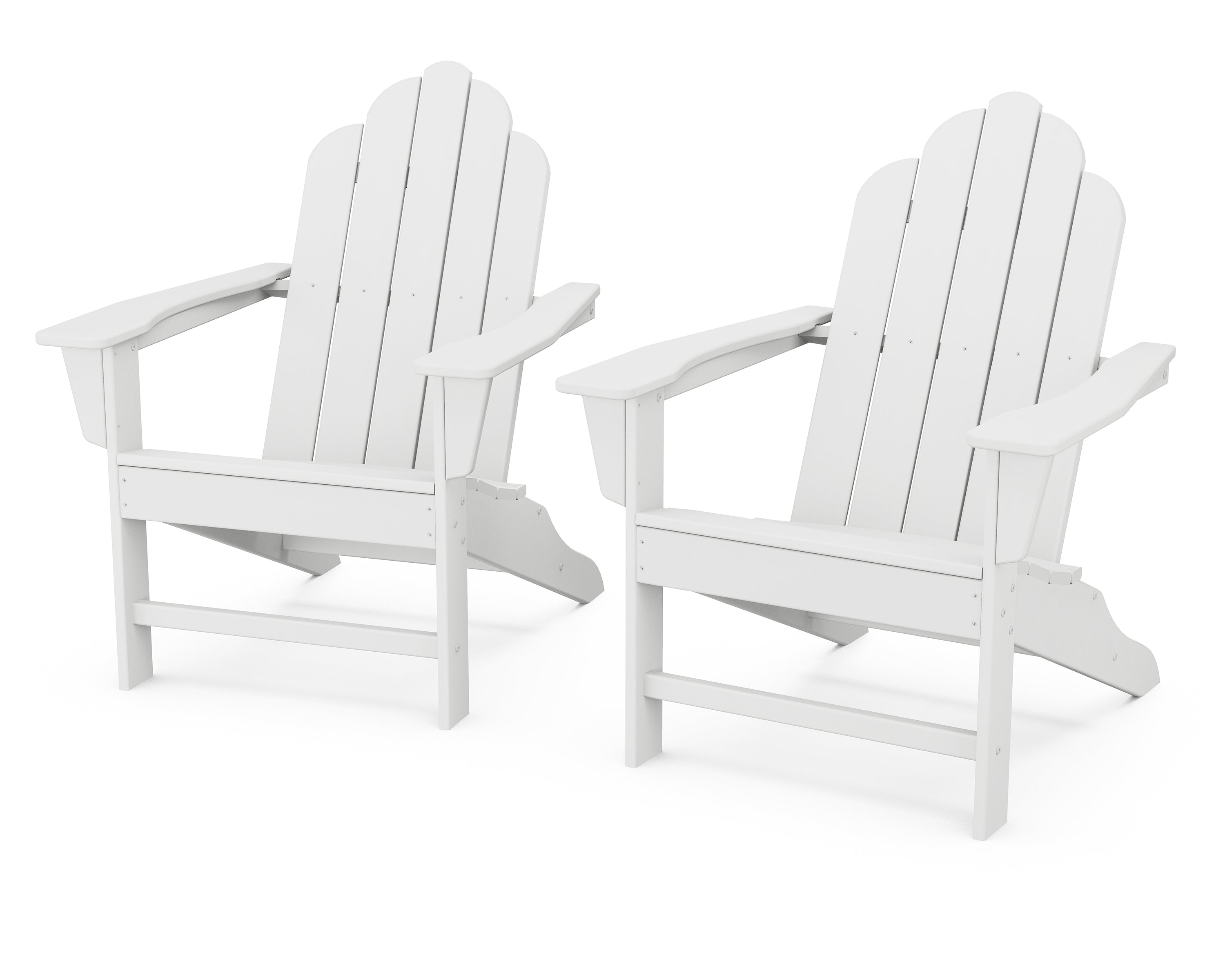 POLYWOOD® Long Island Adirondack 2-Piece Set in White