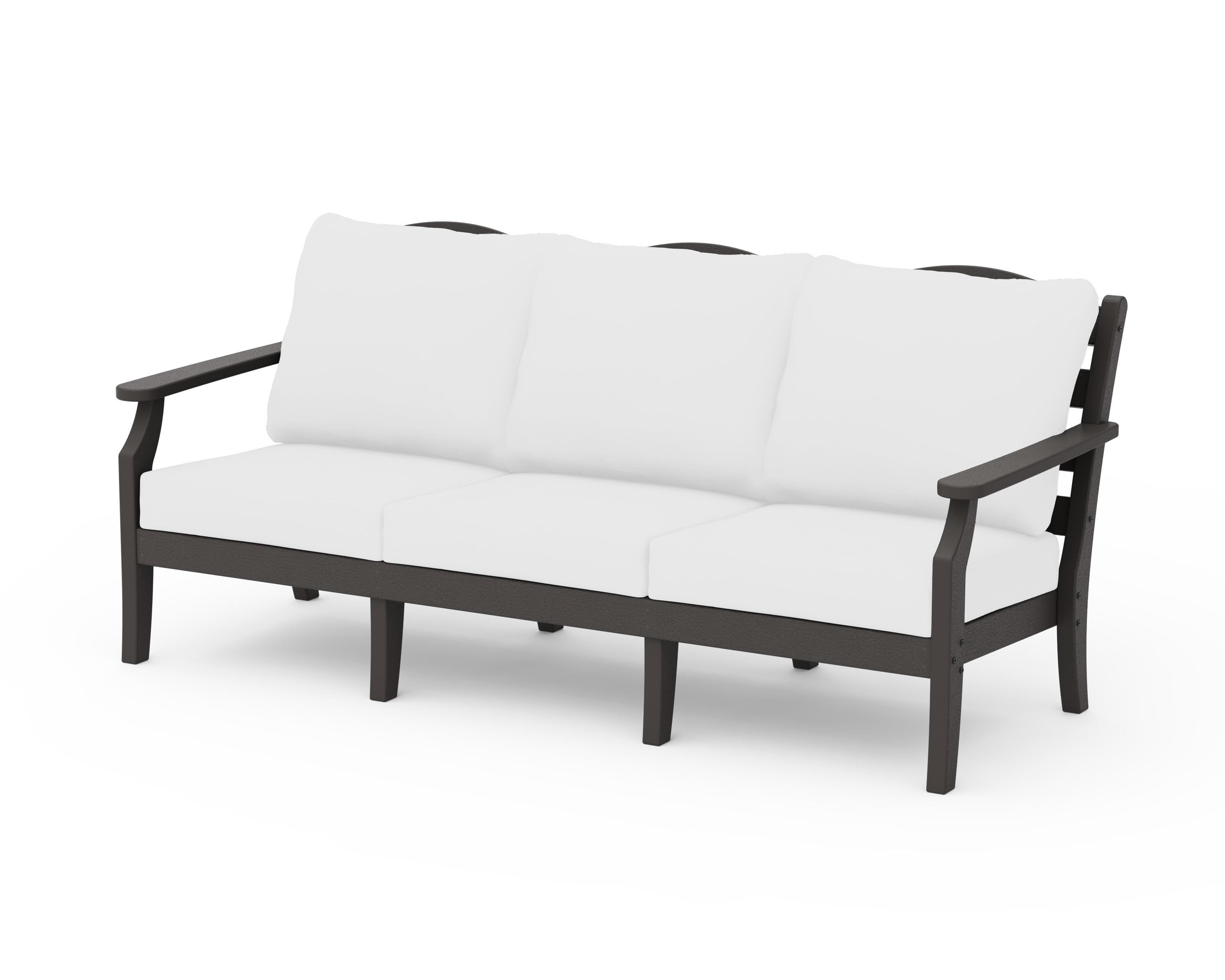Draper James™ by POLYWOOD® Savannah Deep Seating Sofa in Vintage Coffee / Natural