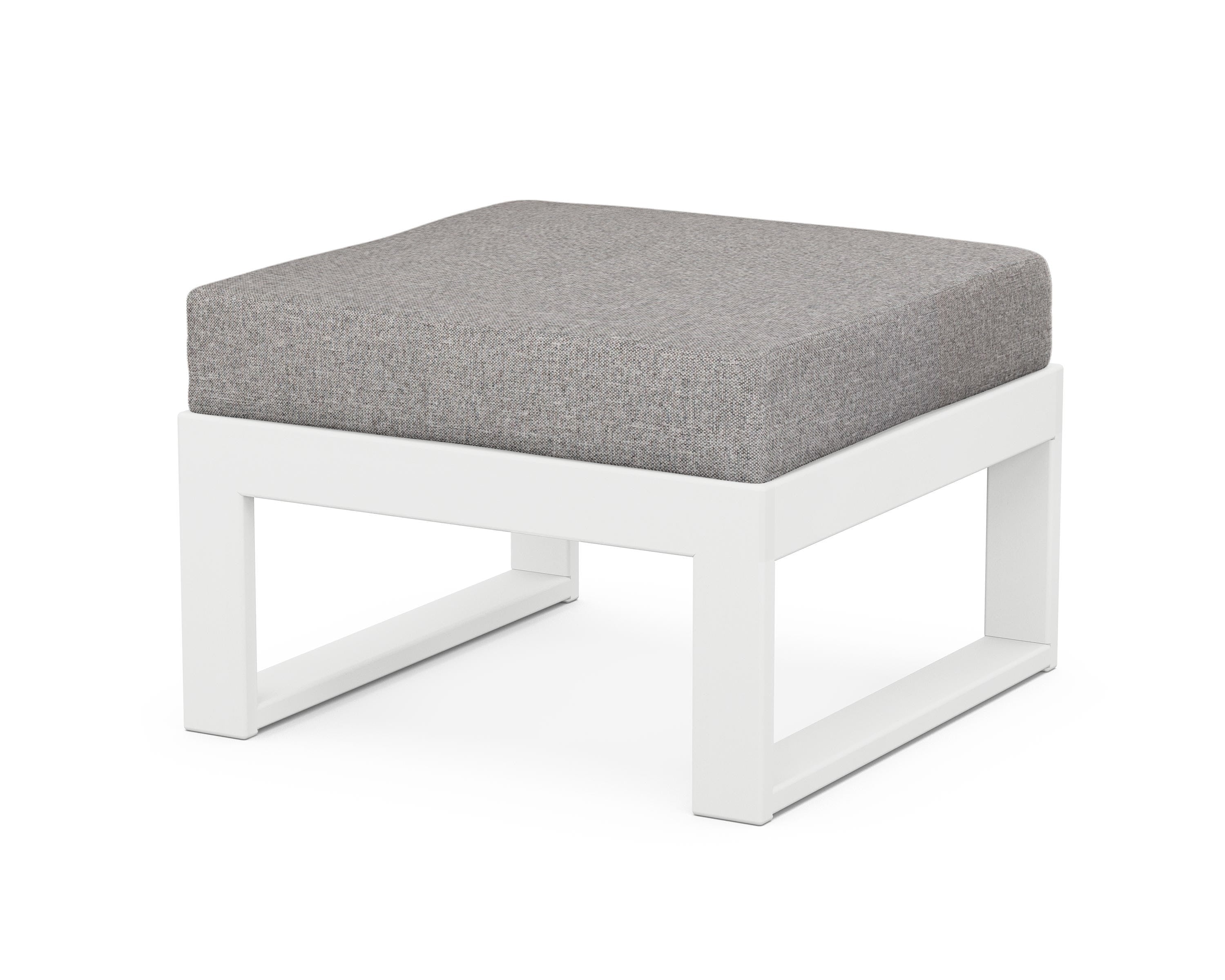 Unbranded Modular Ottoman - Modern in White / Grey Mist